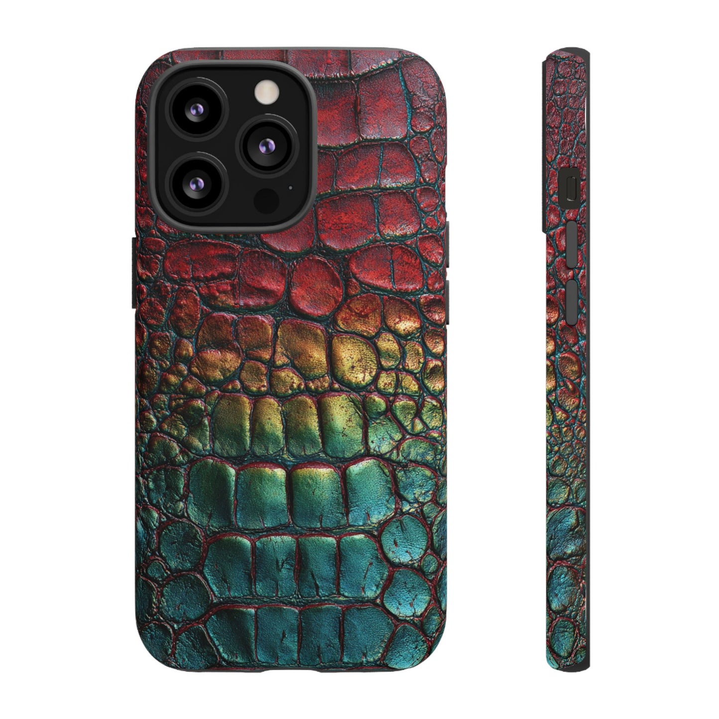 Red, Yellow, Blue Crocodile Skin [TOUGH CASE]