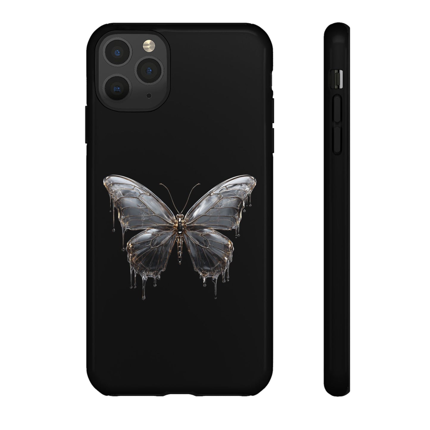 Metallic Butterfly (iPhone X - iPhone 17 Pro Max) [TOUGH CASE]