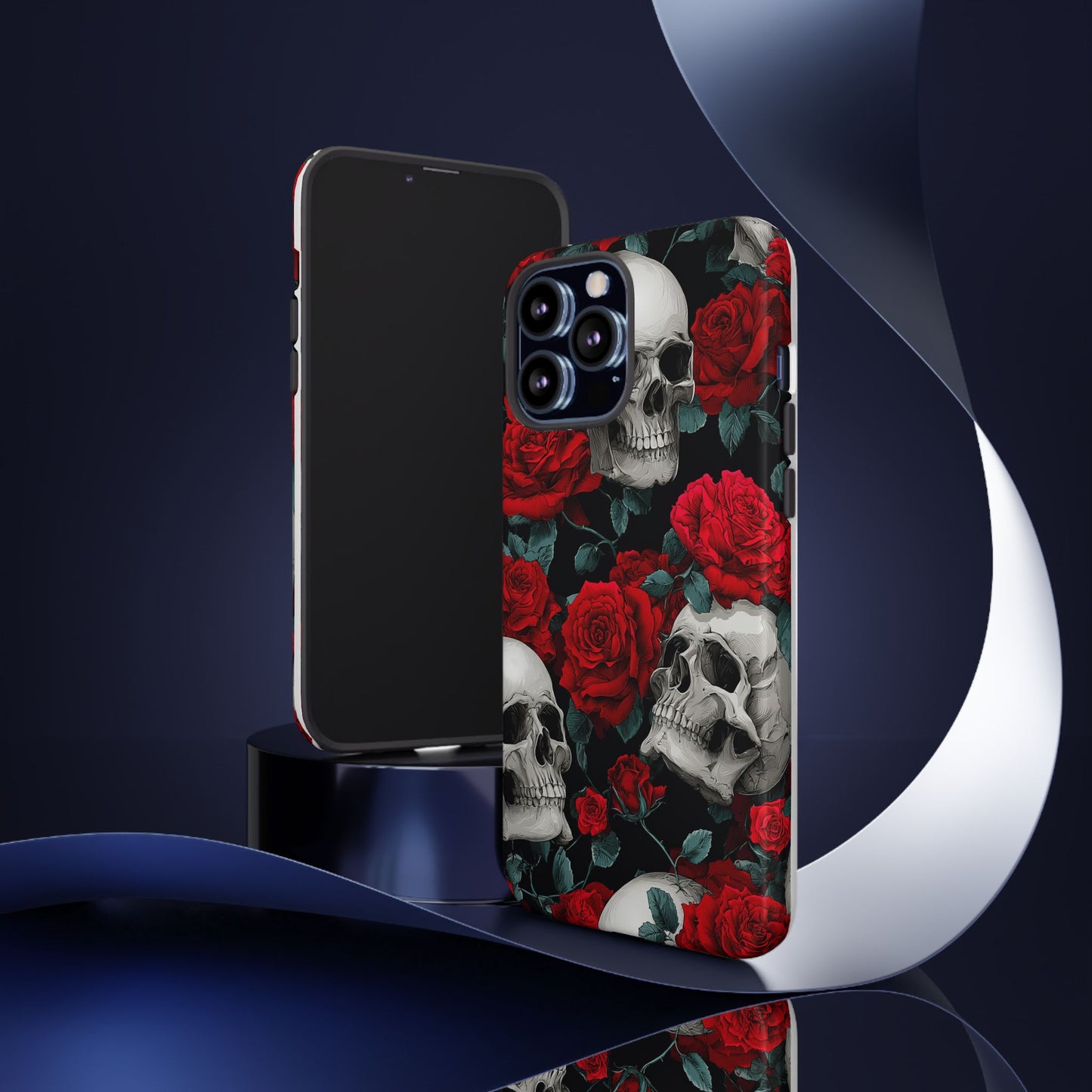 LOW STOCK Skull & Red Roses [TOUGH CASE]
