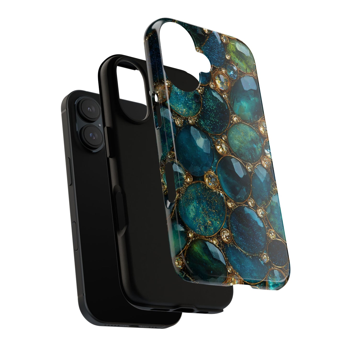 Blue Gemstones (iPhone Pro Max - iPhone X) [Tough Case]