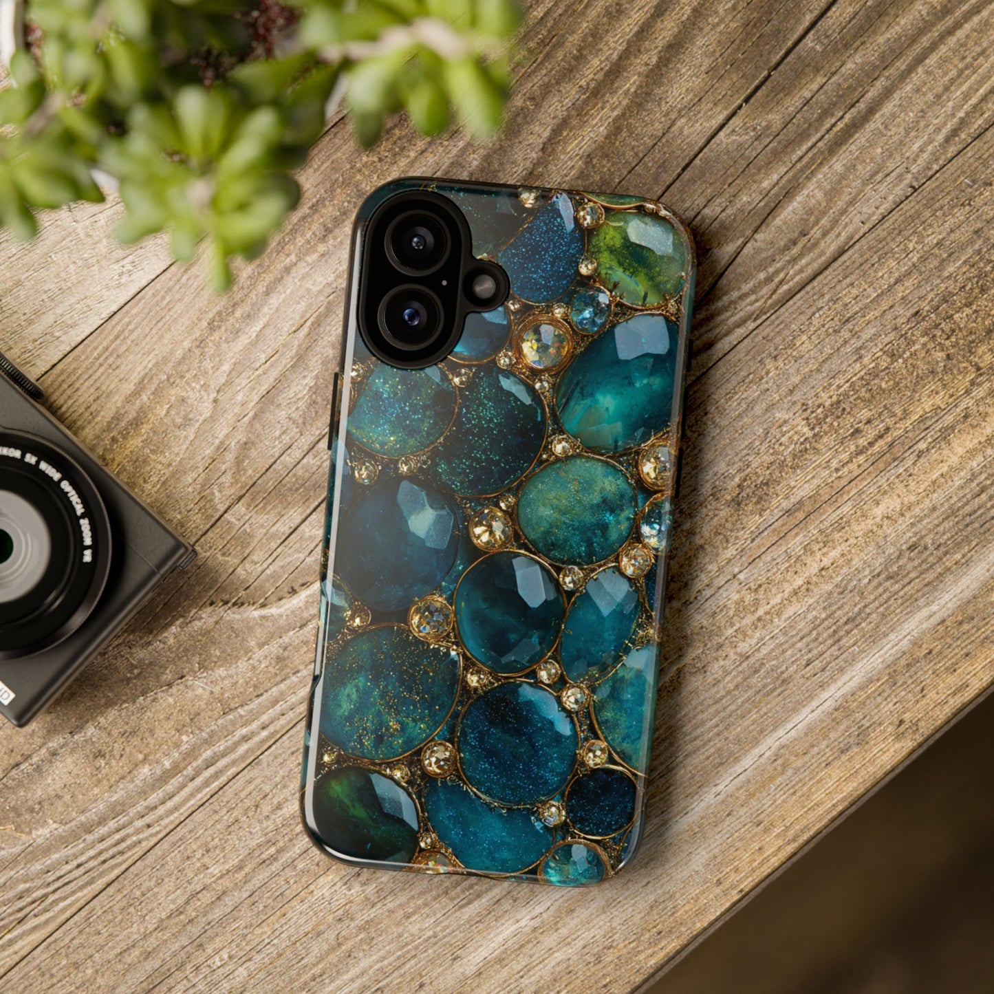 Blue Gemstones (iPhone Pro Max - iPhone X) [Tough Case]
