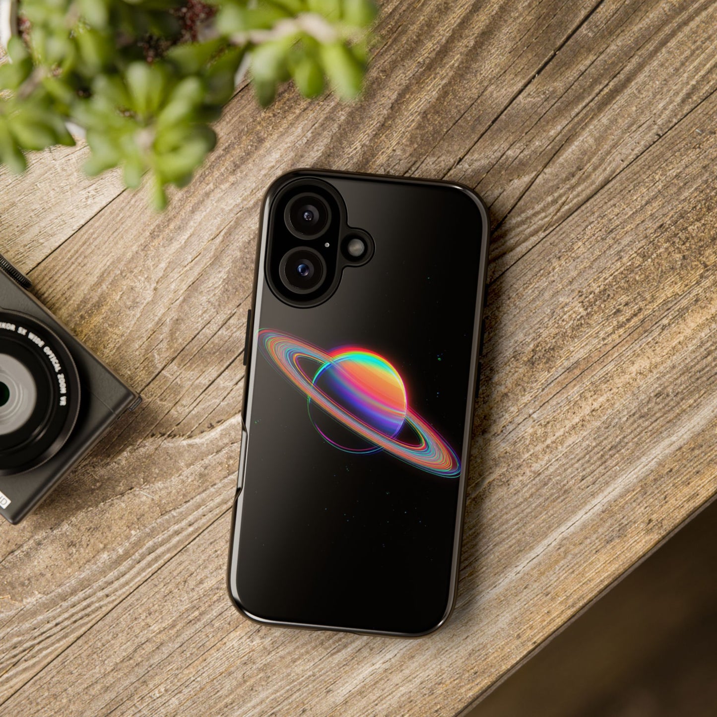 Glitched Saturn – (iPhone X - iPhone 17 Pro Max) [TOUGH CASE]