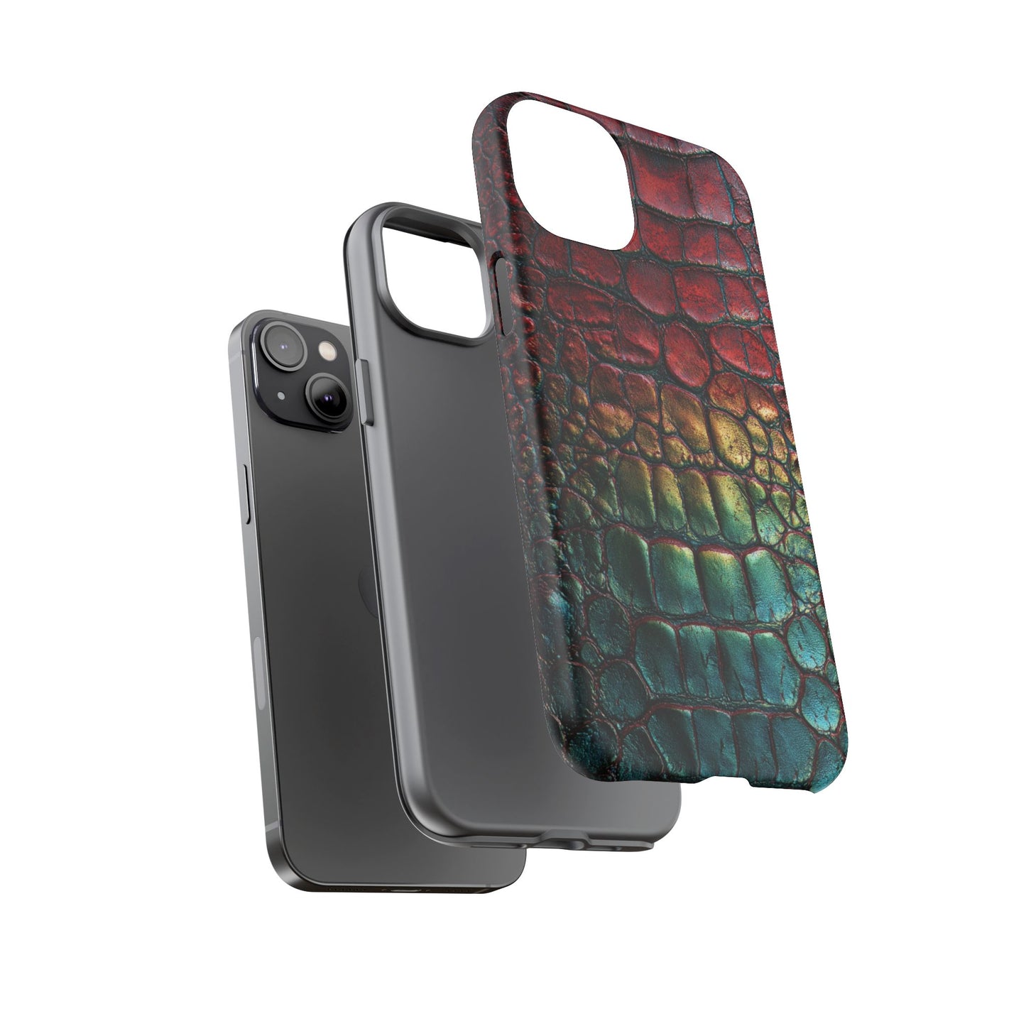 Red, Yellow, Blue Crocodile Skin [TOUGH CASE]