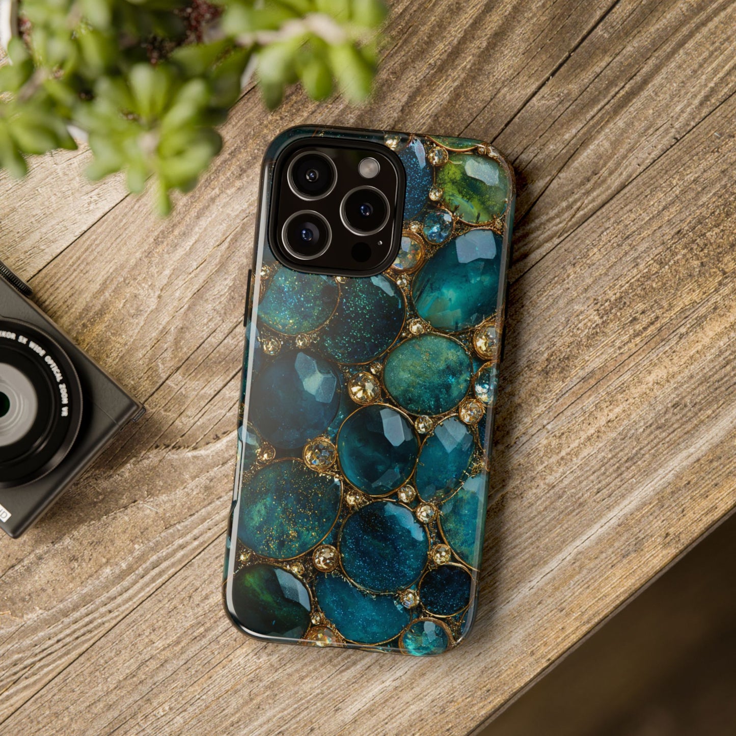 Blue Gemstones (iPhone Pro Max - iPhone X) [Tough Case]