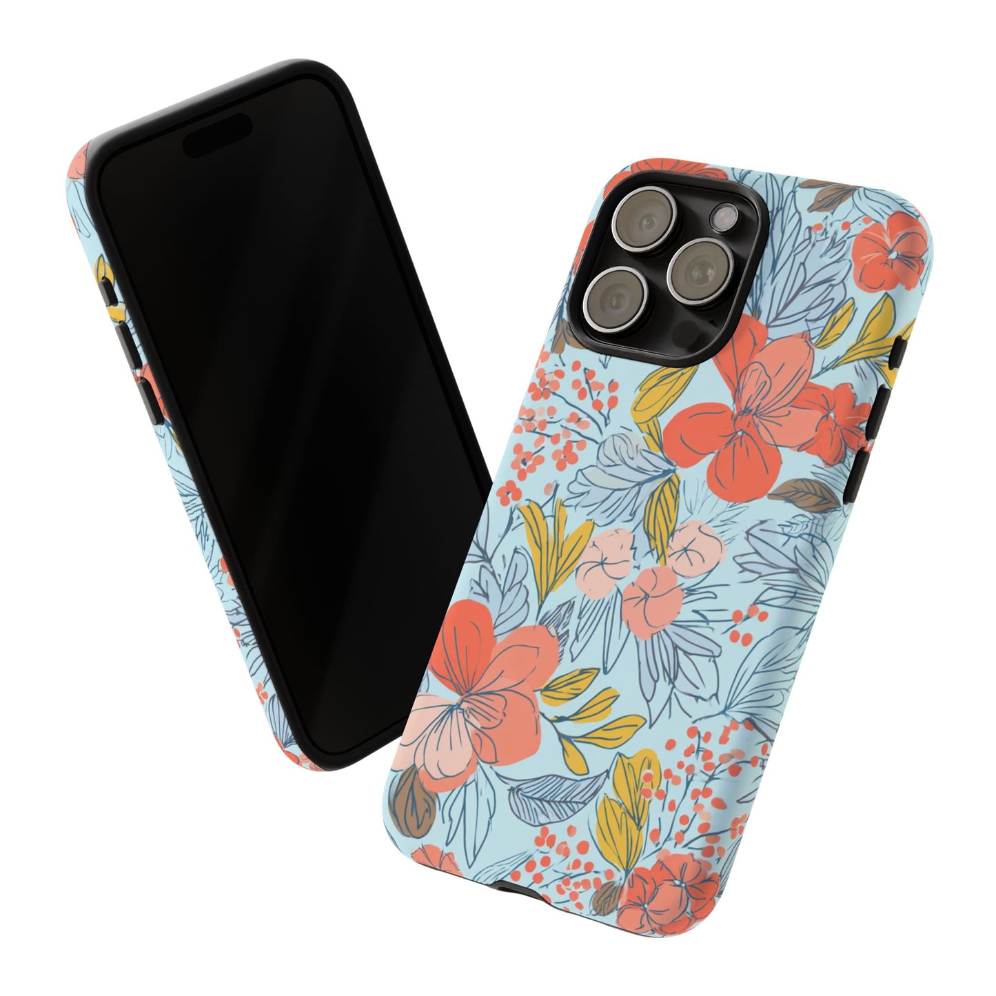 Floral 02 (iPhone X - iPhone 17 Pro Max) [TOUGH CASE]