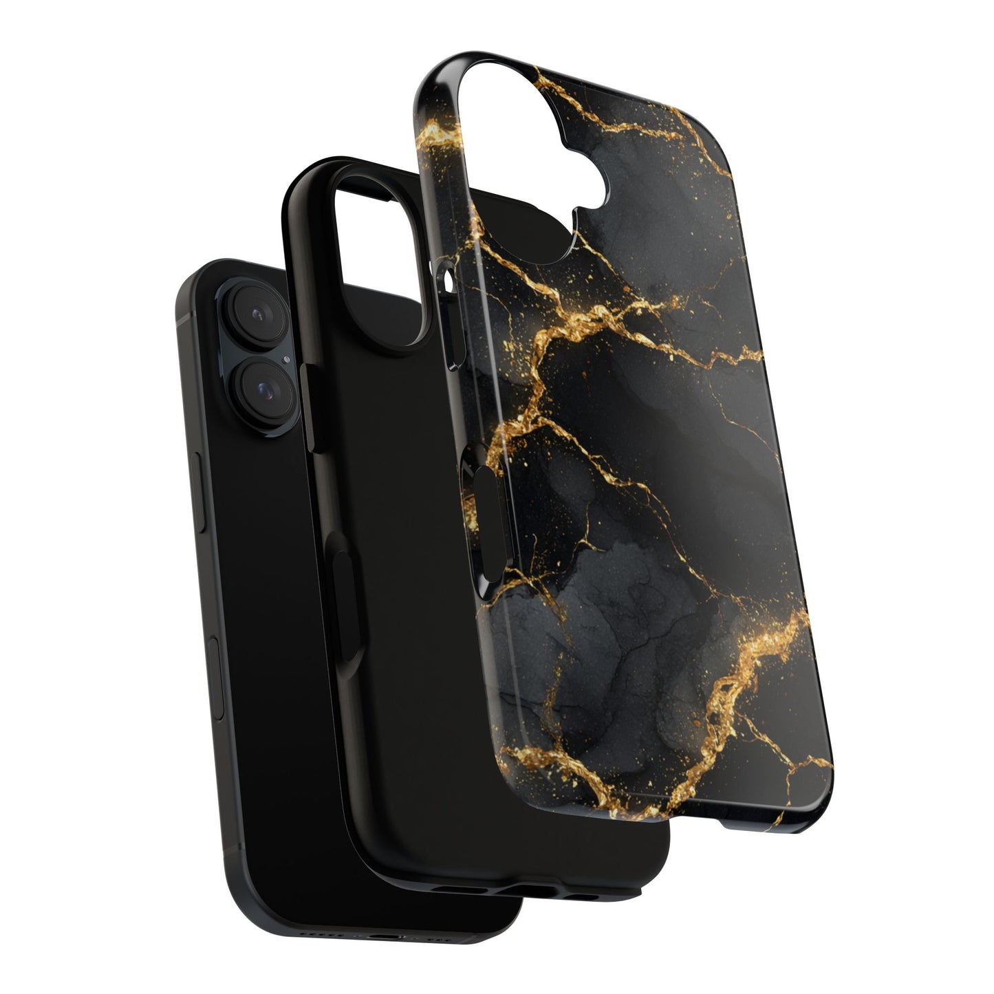 Black & Gold Marble [TOUGH CASE]