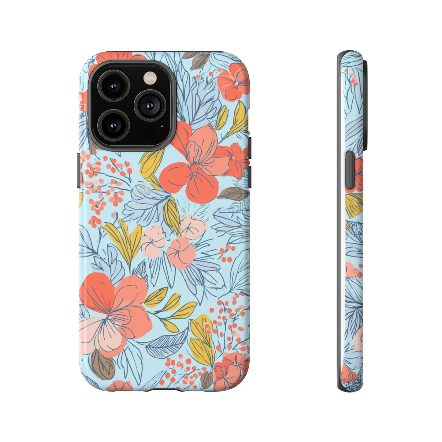 Floral 02 (iPhone X - iPhone 17 Pro Max) [TOUGH CASE]