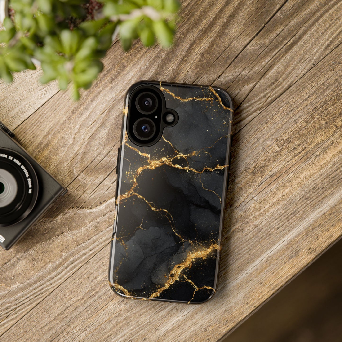 Black & Gold Marble [TOUGH CASE]