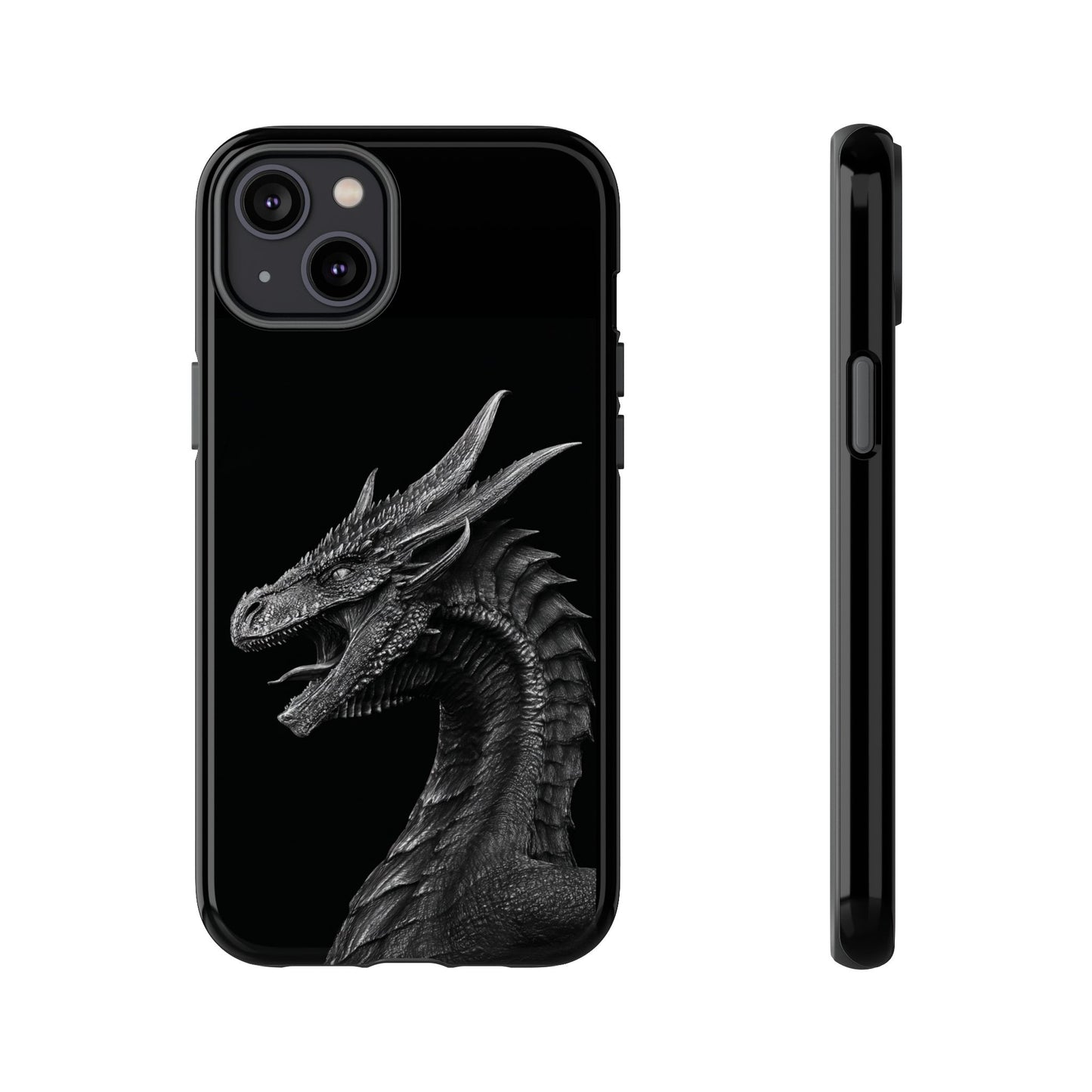 Black & White Dragon (iPhone X - iPhone 17 Pro Max) [TOUGH CASE]