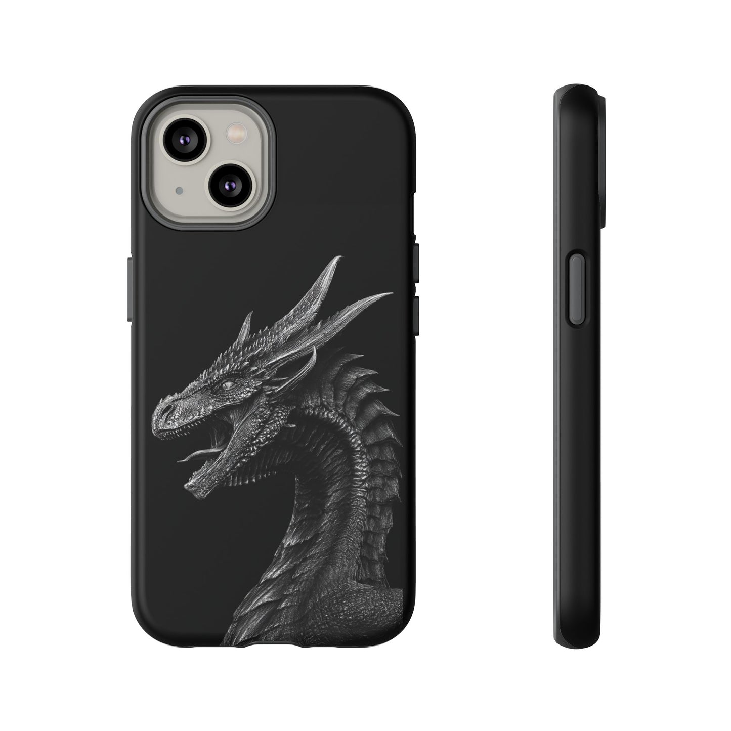 Black & White Dragon (iPhone X - iPhone 17 Pro Max) [TOUGH CASE]