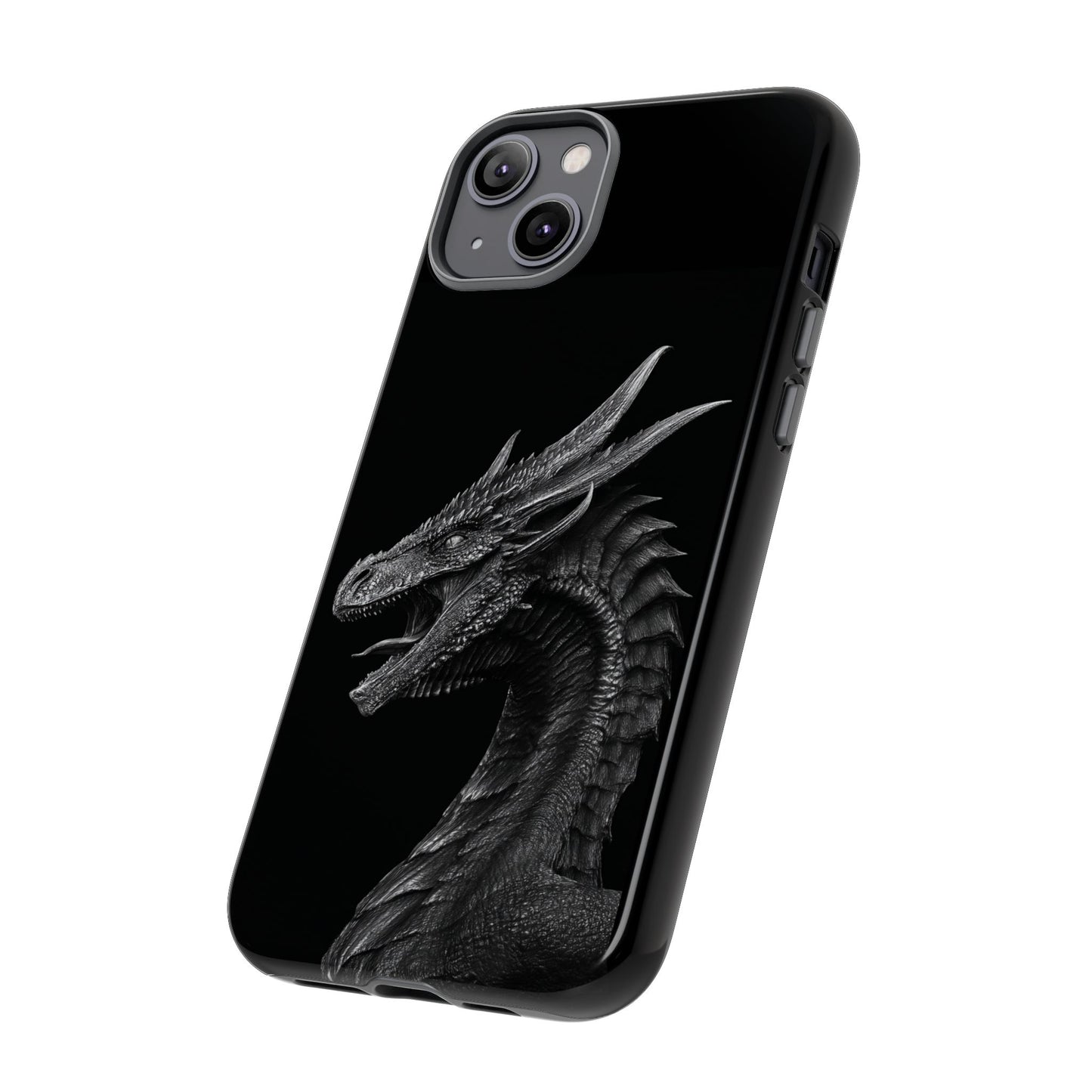 Black & White Dragon (iPhone X - iPhone 17 Pro Max) [TOUGH CASE]