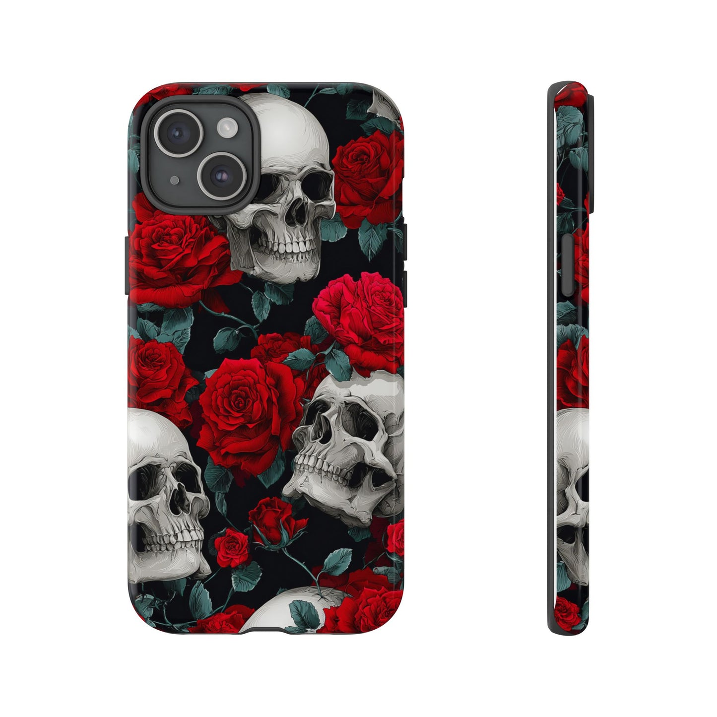 LOW STOCK Skull & Red Roses [TOUGH CASE]