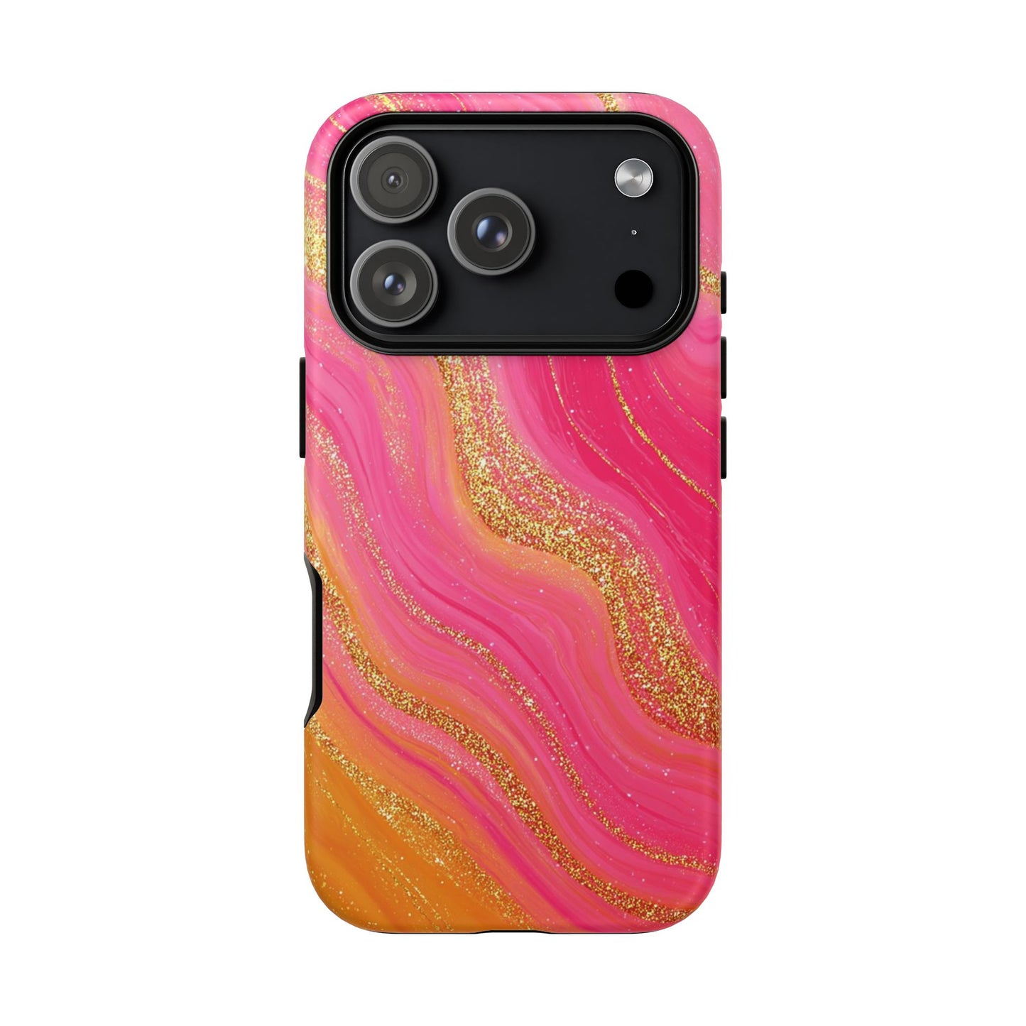 Pink and Glitter Gold Marble [TOUGH CASE]