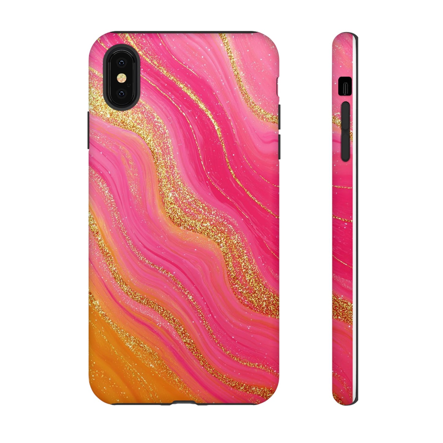 Pink and Glitter Gold Marble [TOUGH CASE]