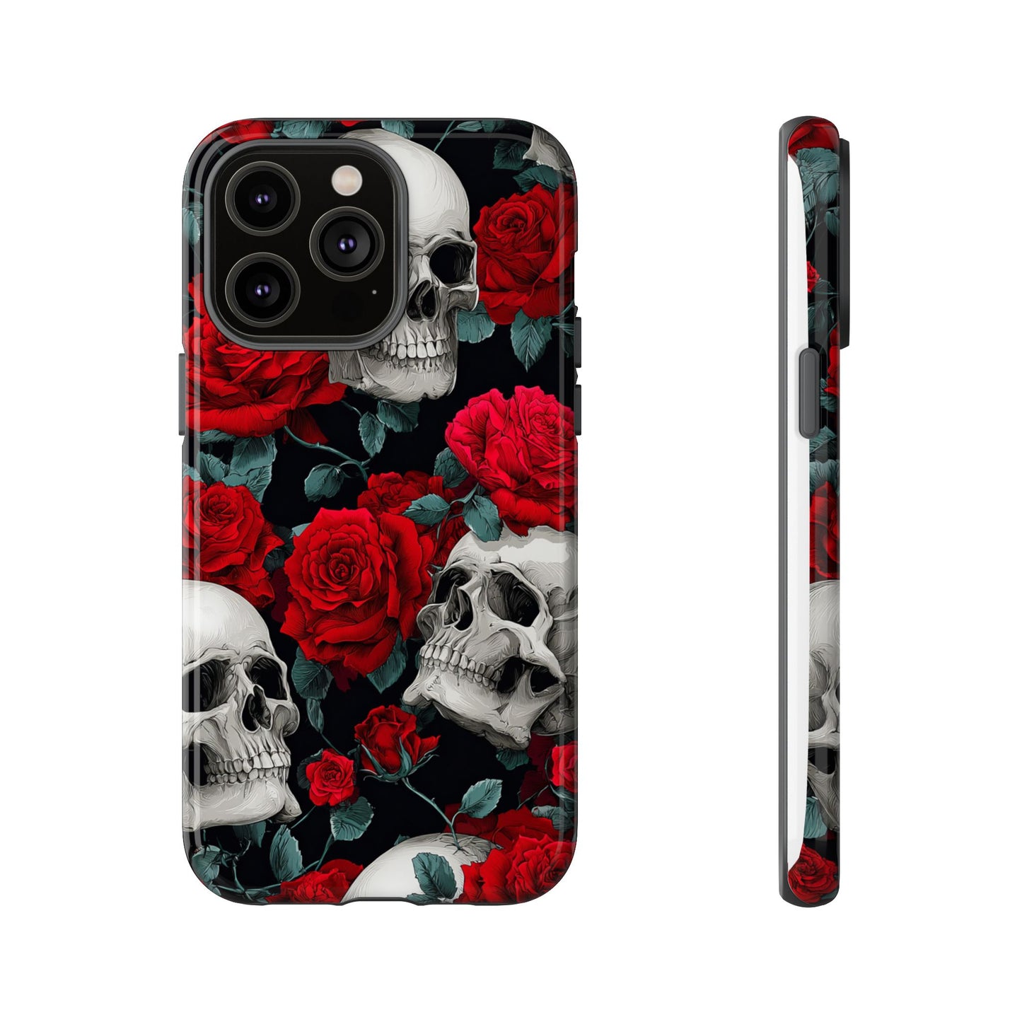 LOW STOCK Skull & Red Roses [TOUGH CASE]