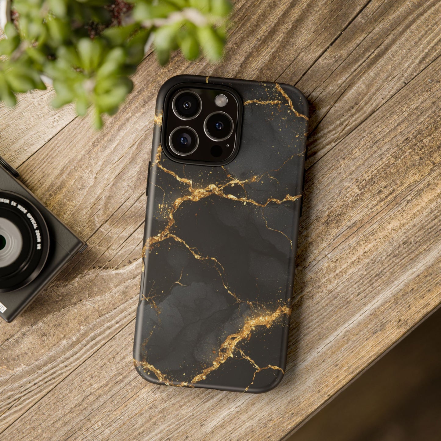 Black & Gold Marble [TOUGH CASE]