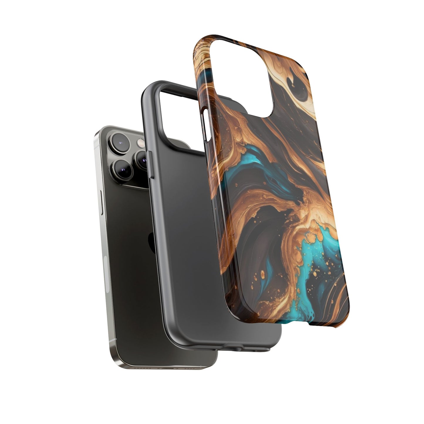 Metallic Swirls (iPhone X - iPhone 17 Pro Max) [TOUGH CASE]