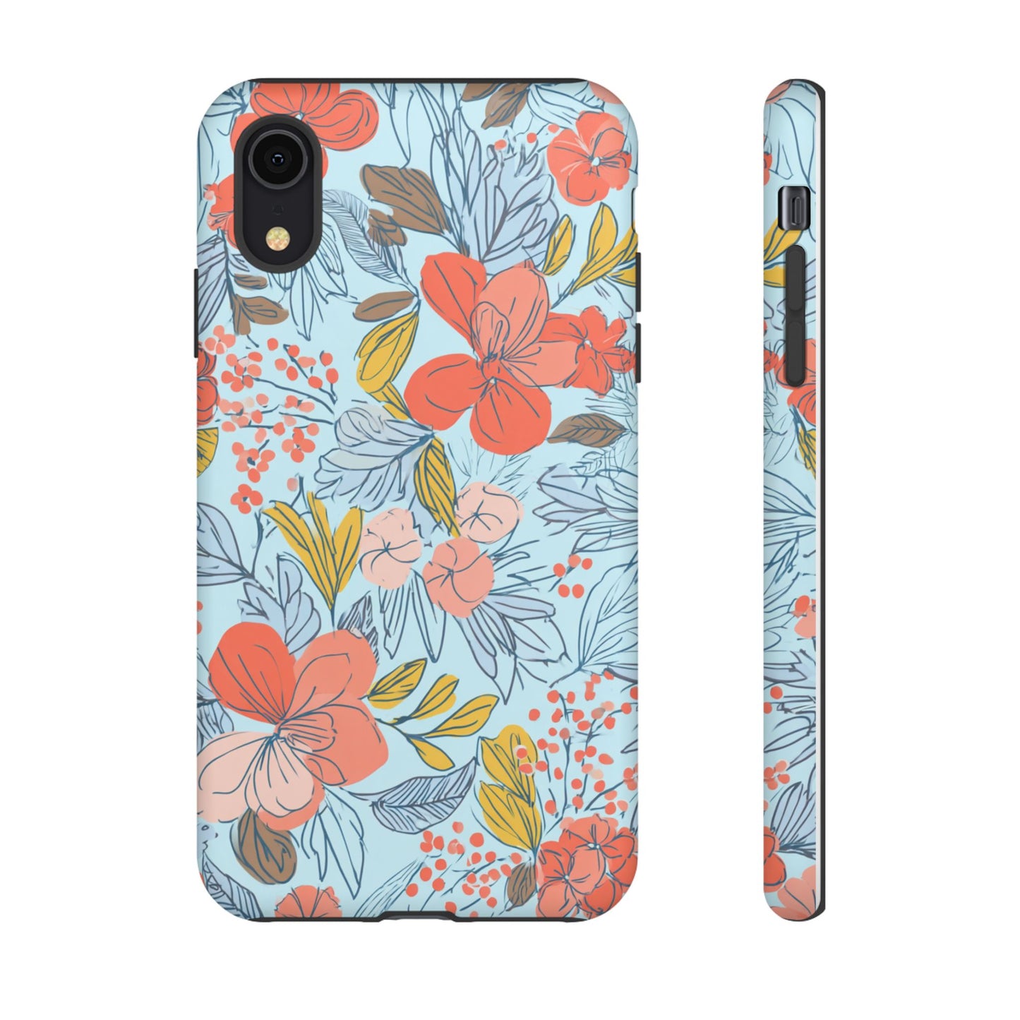 Floral 02 (iPhone X - iPhone 17 Pro Max) [TOUGH CASE]