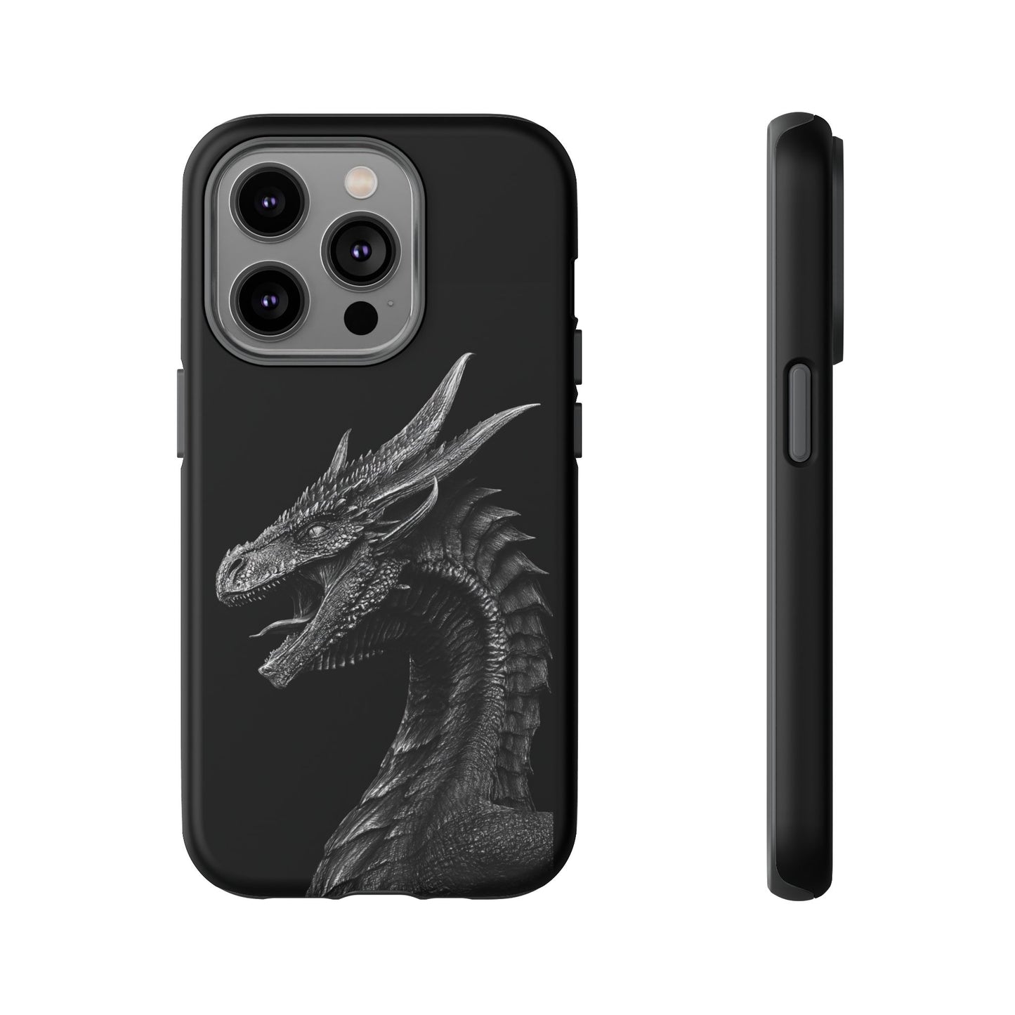 Black & White Dragon (iPhone X - iPhone 17 Pro Max) [TOUGH CASE]