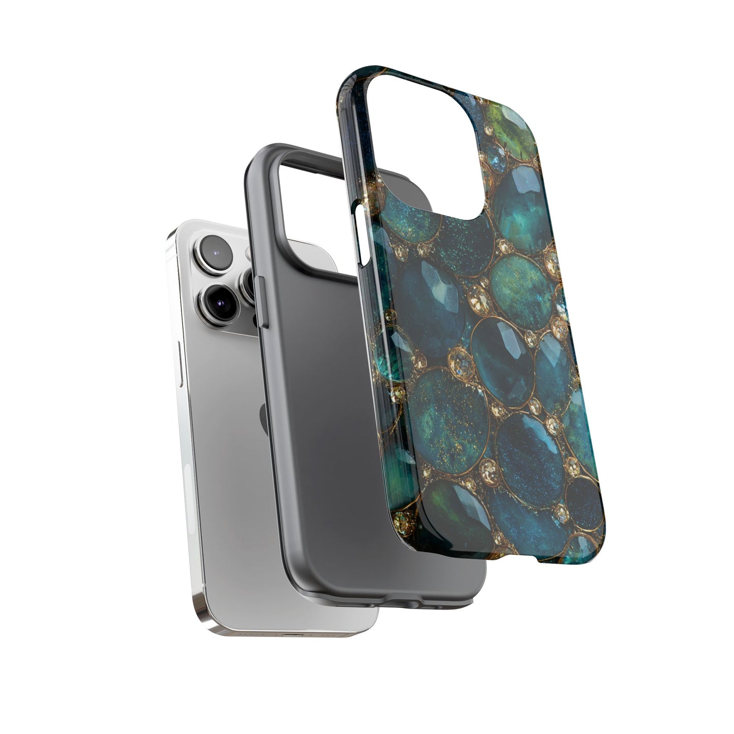 Blue Gemstones (iPhone Pro Max - iPhone X) [Tough Case]