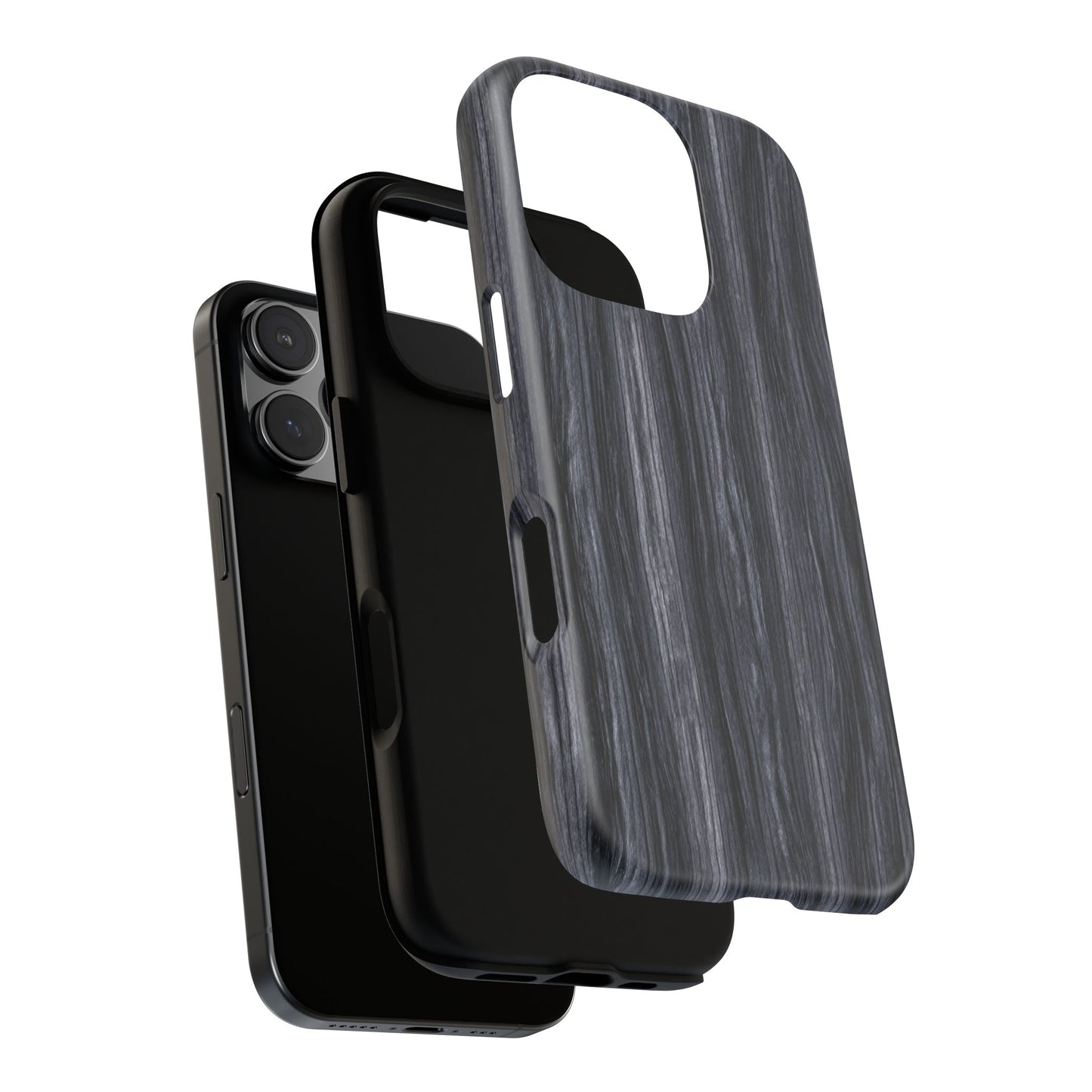 Black Wood (iPhone X - iPhone 17 Pro Max) [TOUGH CASE]