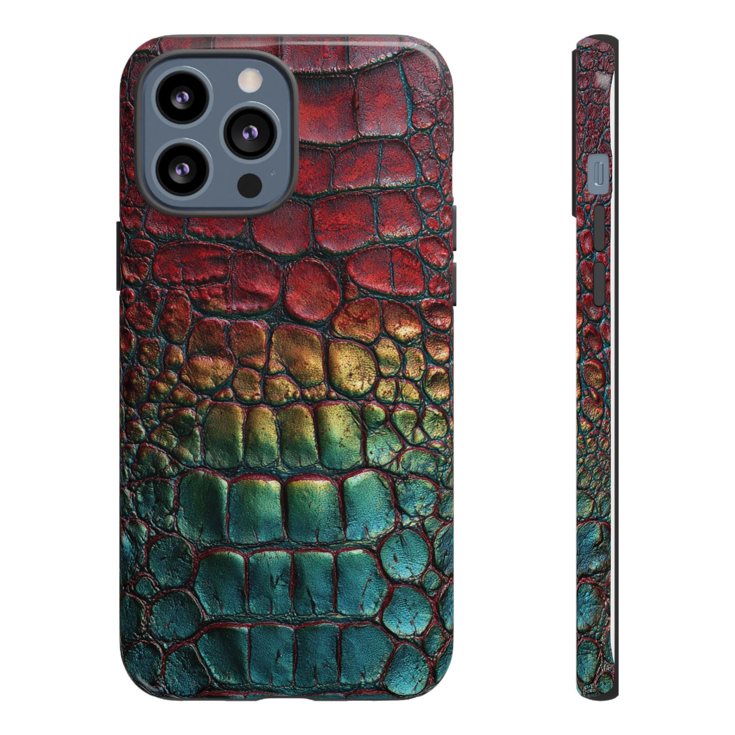 Red, Yellow, Blue Crocodile Skin [TOUGH CASE]