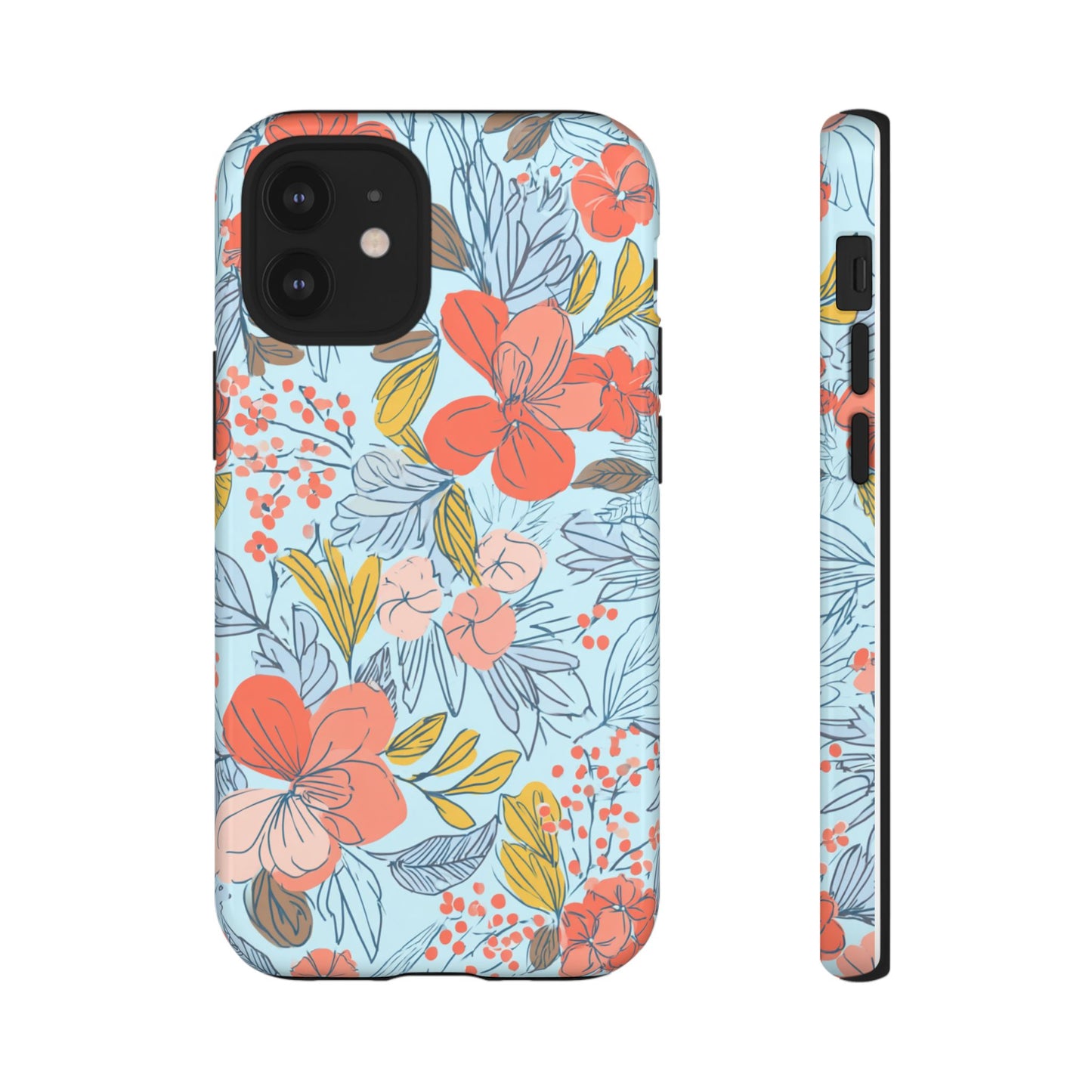 Floral 02 (iPhone X - iPhone 17 Pro Max) [TOUGH CASE]