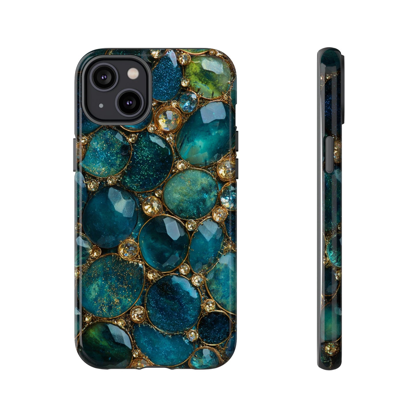 Blue Gemstones (iPhone Pro Max - iPhone X) [Tough Case]