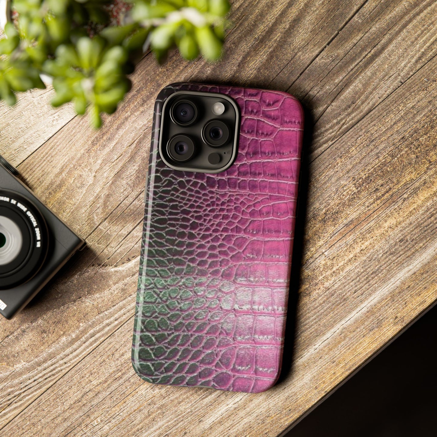 Purple Crocodile Leather [TOUGH CASE]