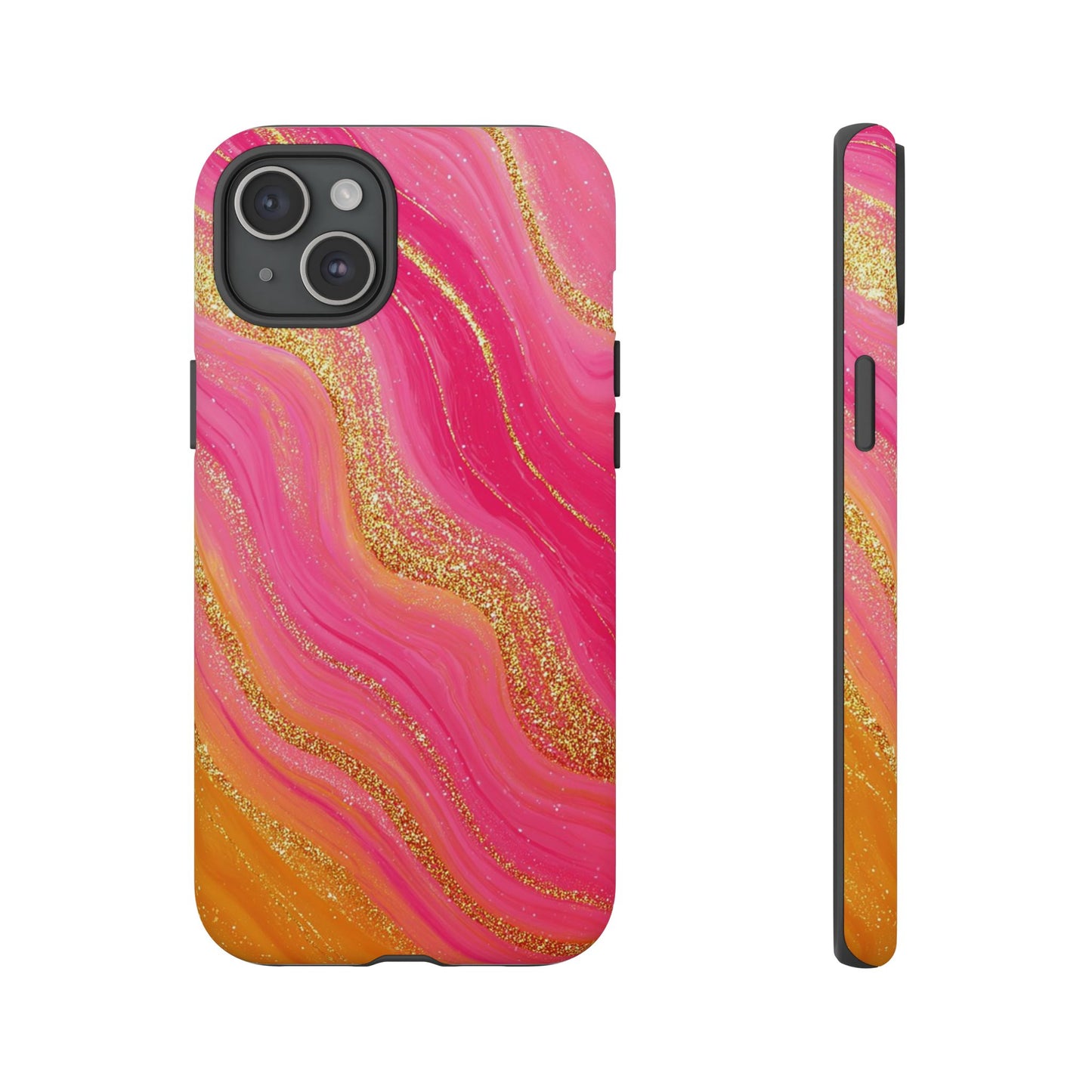 Pink and Glitter Gold Marble [TOUGH CASE]