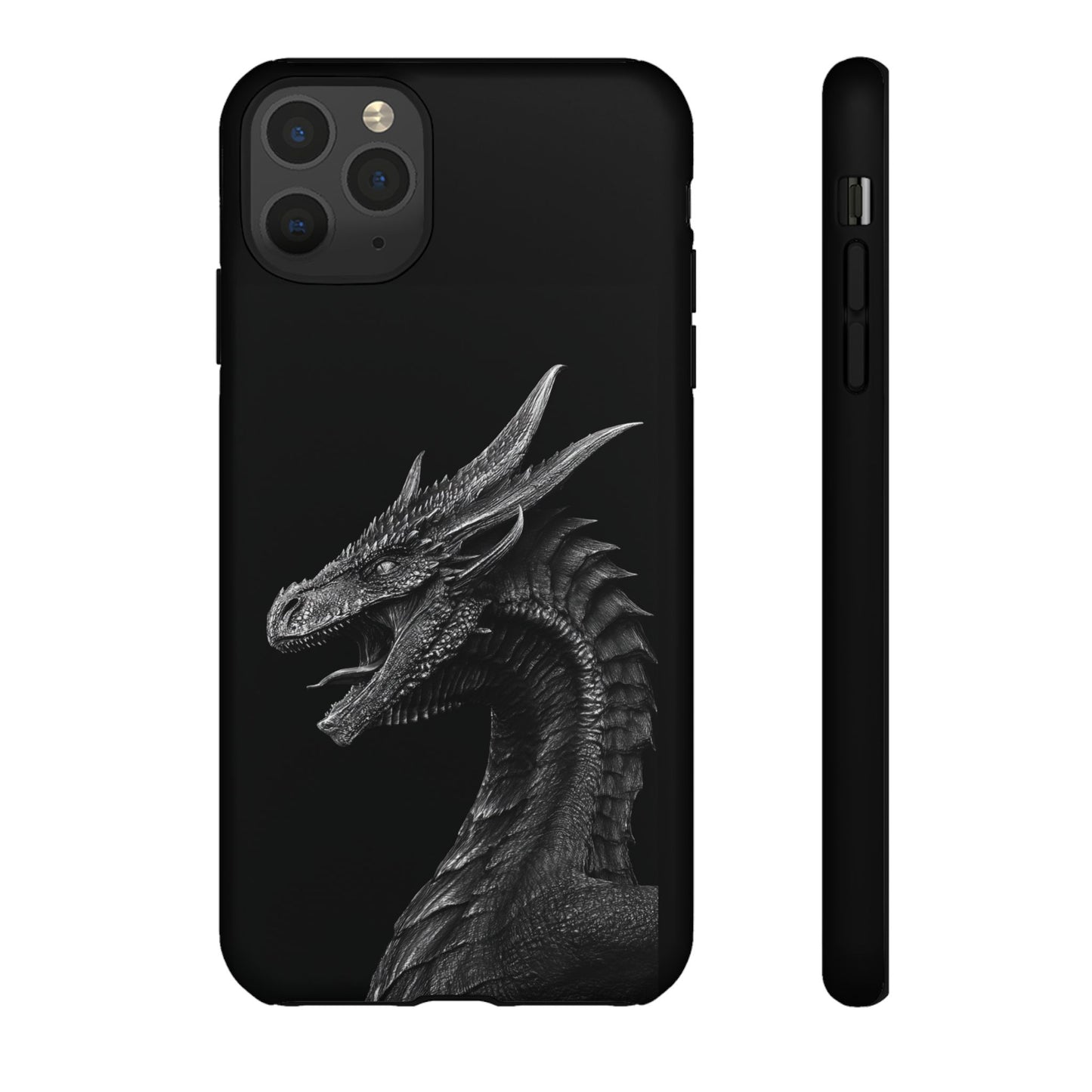 Black & White Dragon (iPhone X - iPhone 17 Pro Max) [TOUGH CASE]