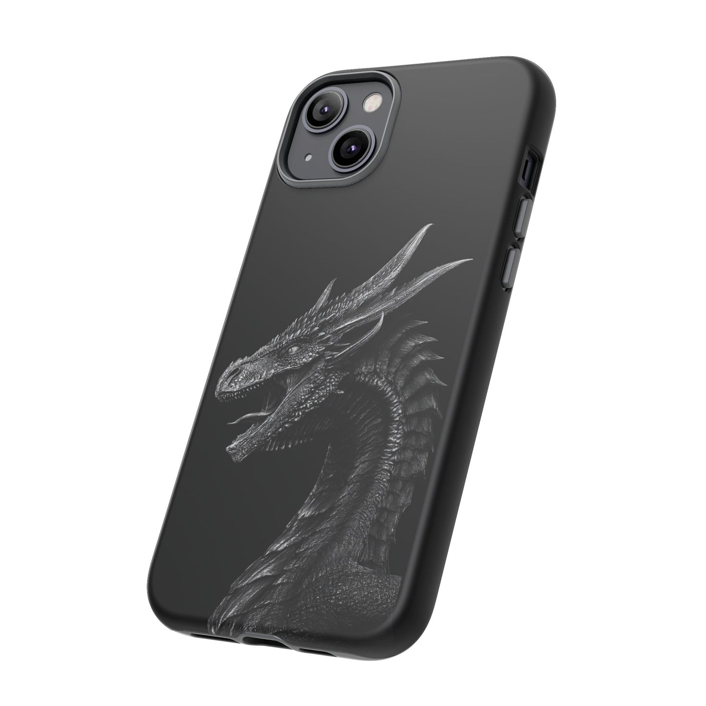 Black & White Dragon (iPhone X - iPhone 17 Pro Max) [TOUGH CASE]
