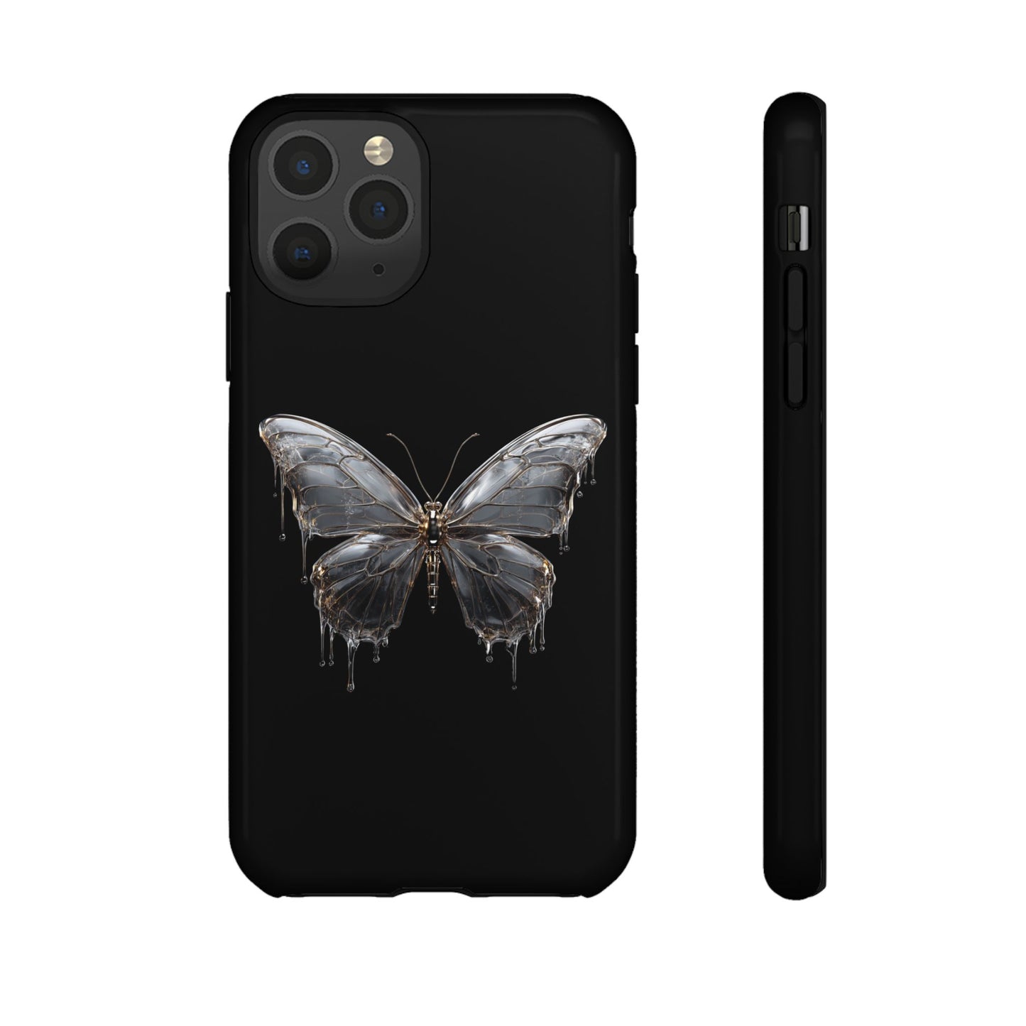 Metallic Butterfly (iPhone X - iPhone 17 Pro Max) [TOUGH CASE]