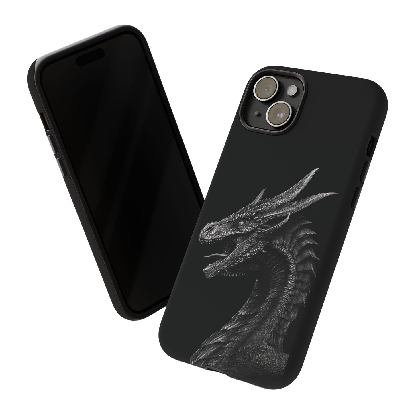 Black & White Dragon (iPhone X - iPhone 17 Pro Max) [TOUGH CASE]