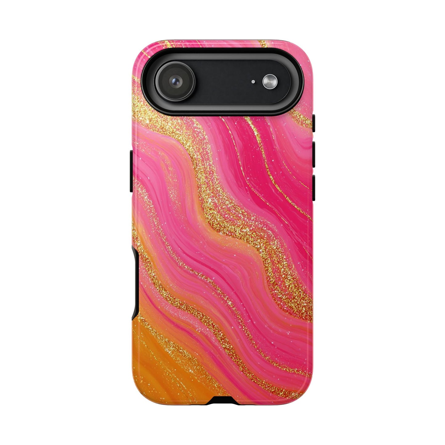Pink and Glitter Gold Marble [TOUGH CASE]