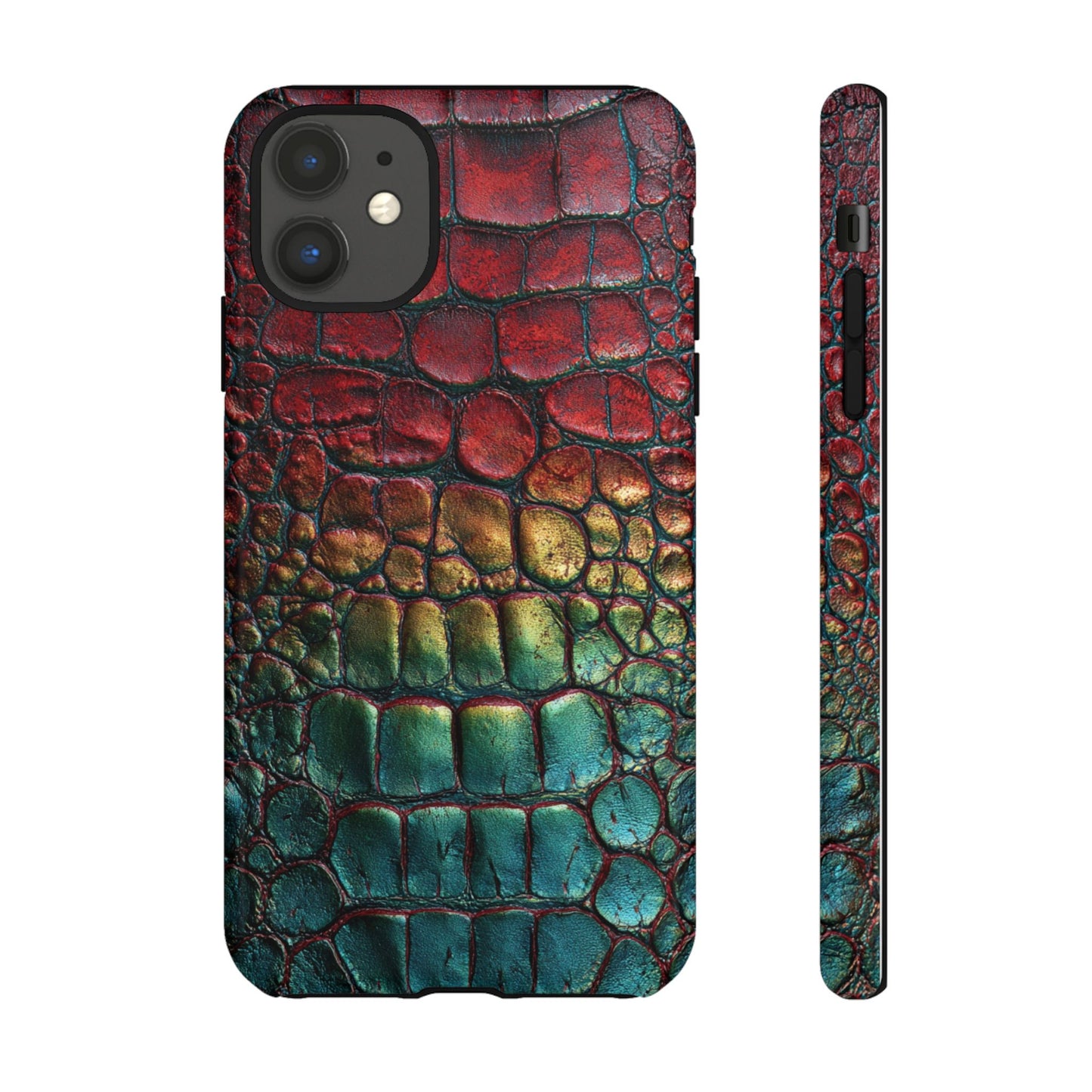 Red, Yellow, Blue Crocodile Skin [TOUGH CASE]