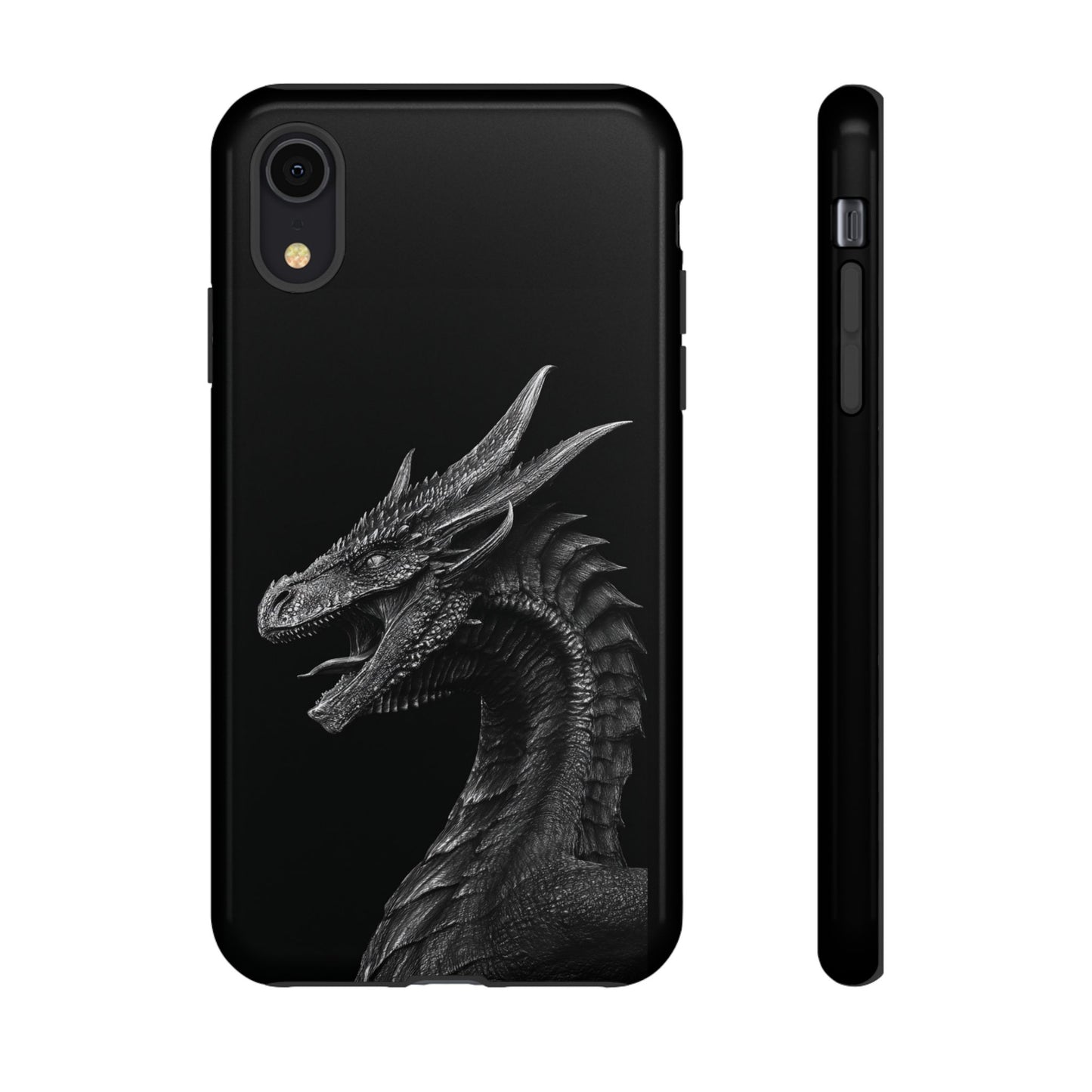 Black & White Dragon (iPhone X - iPhone 17 Pro Max) [TOUGH CASE]