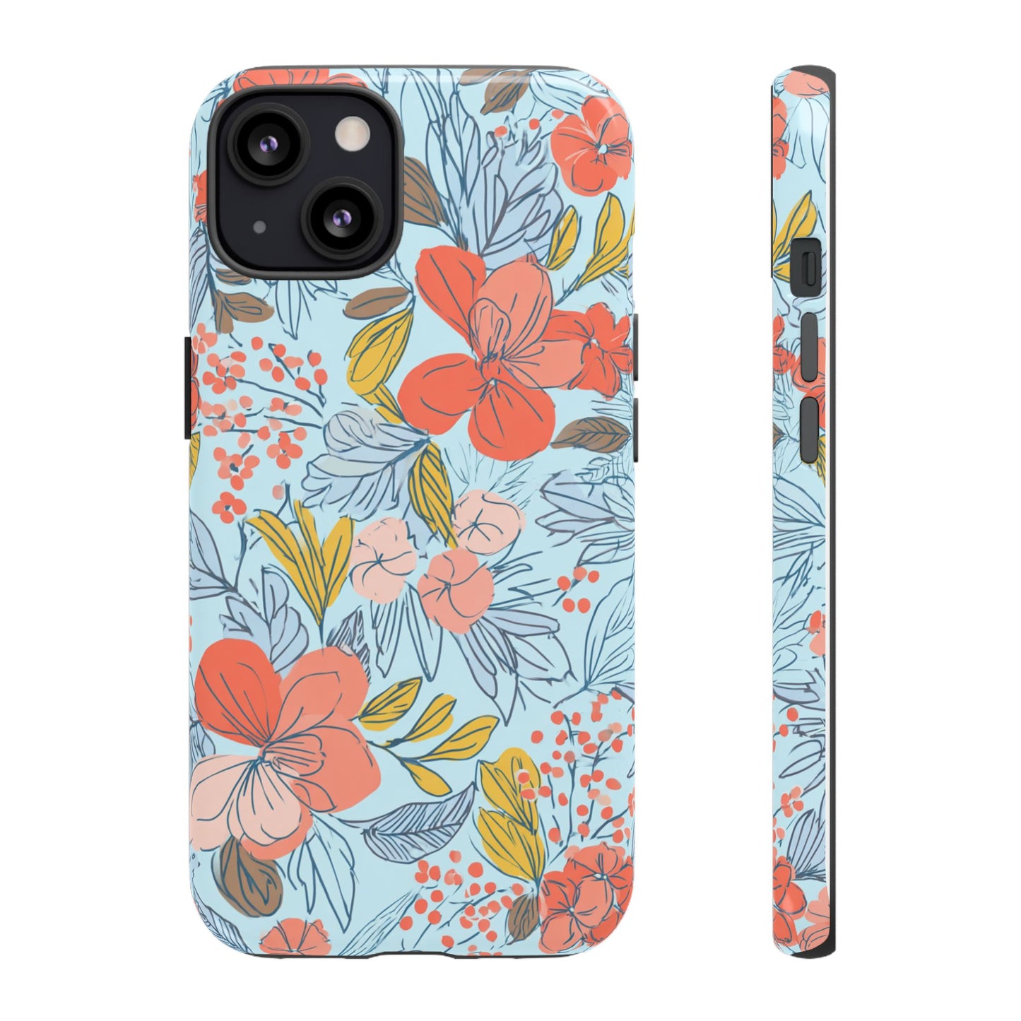 Floral 02 (iPhone X - iPhone 17 Pro Max) [TOUGH CASE]