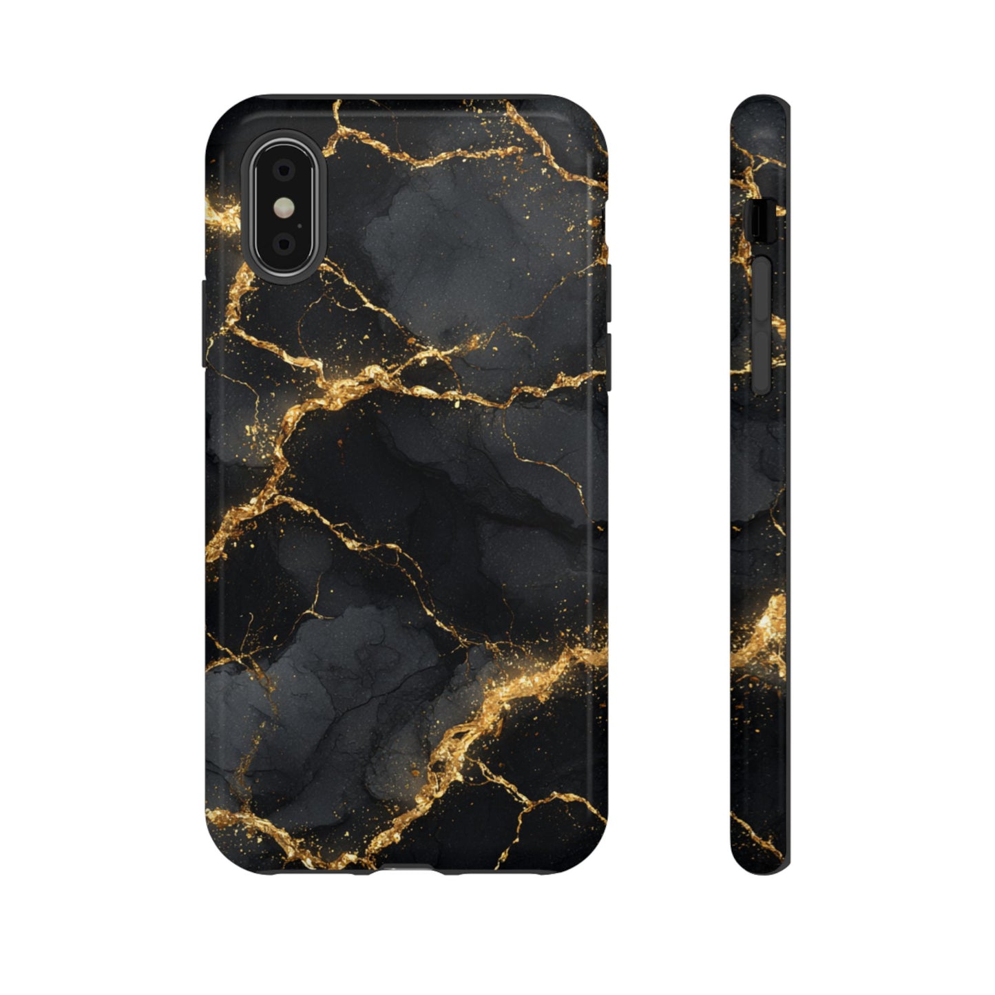 Black & Gold Marble [TOUGH CASE]