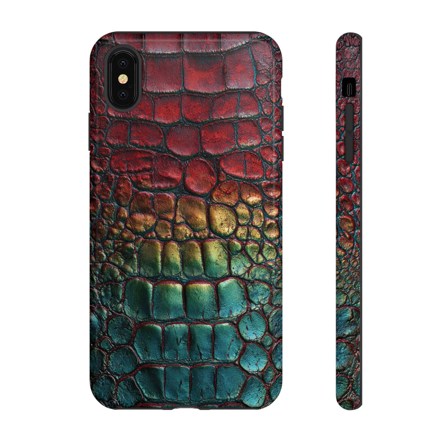 Red, Yellow, Blue Crocodile Skin [TOUGH CASE]