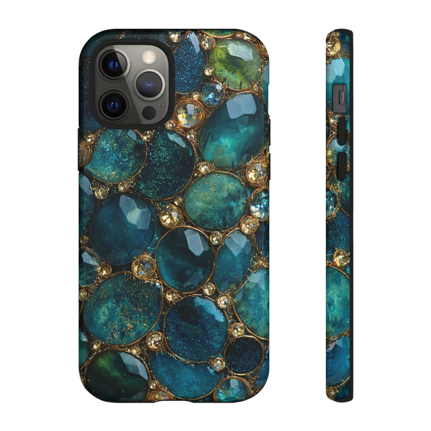 Blue Gemstones (iPhone Pro Max - iPhone X) [Tough Case]