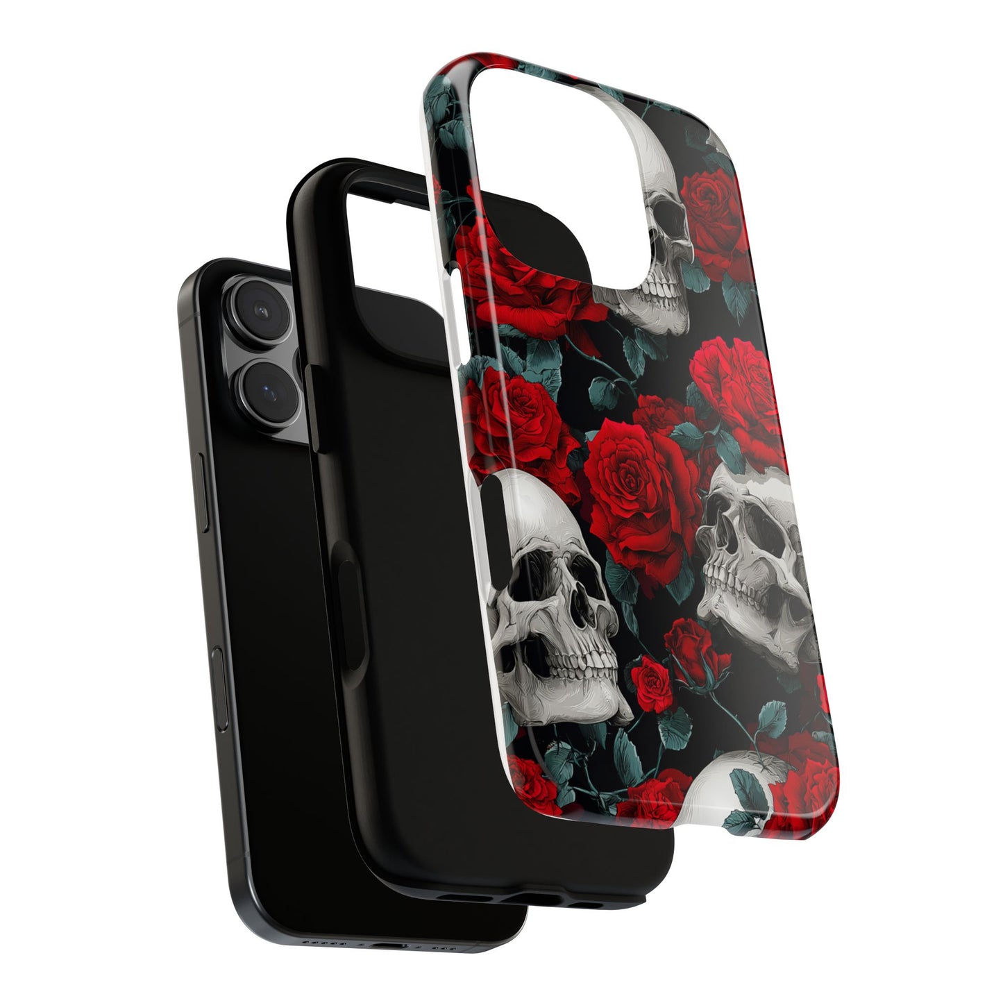 LOW STOCK Skull & Red Roses [TOUGH CASE]