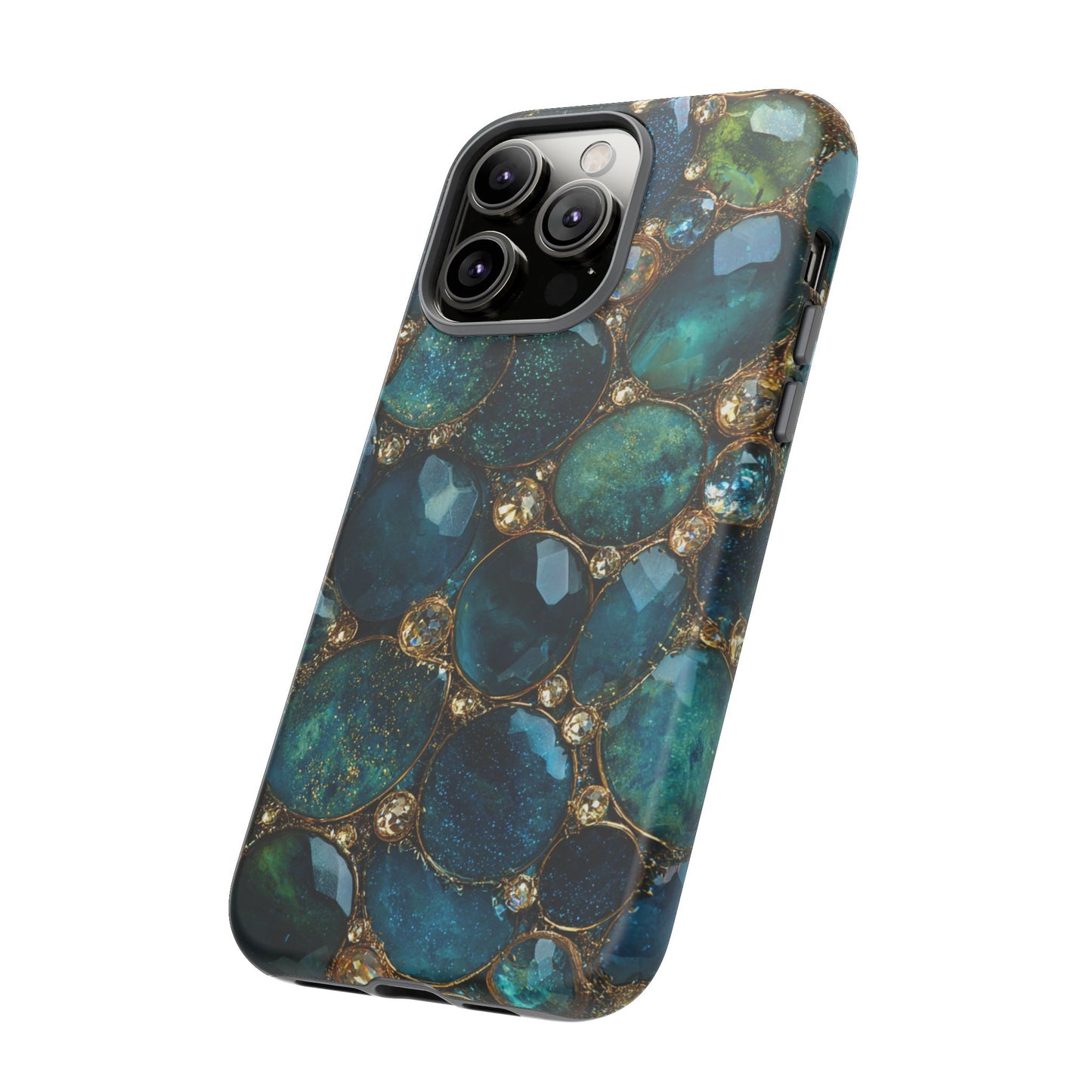 Blue Gemstones (iPhone Pro Max - iPhone X) [Tough Case]