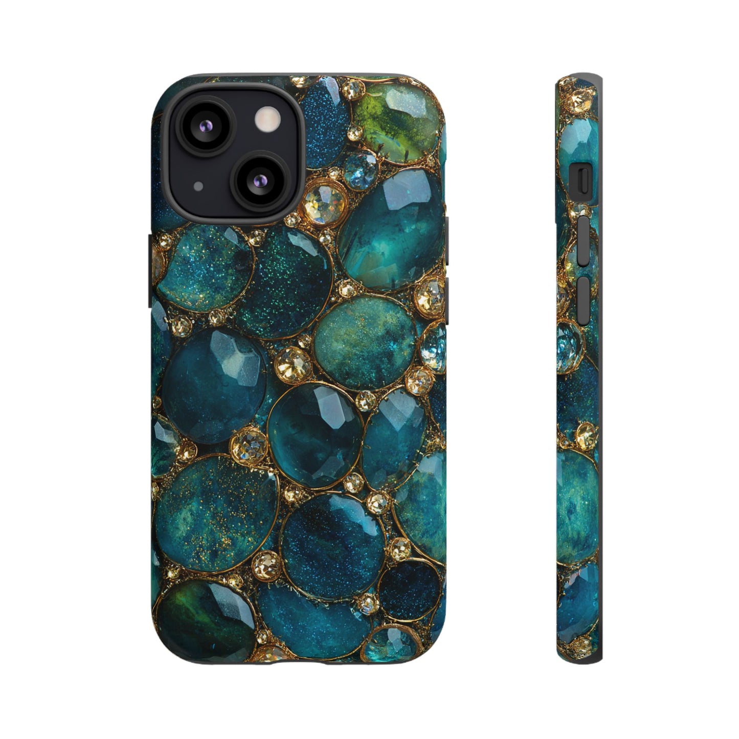 Blue Gemstones (iPhone Pro Max - iPhone X) [Tough Case]