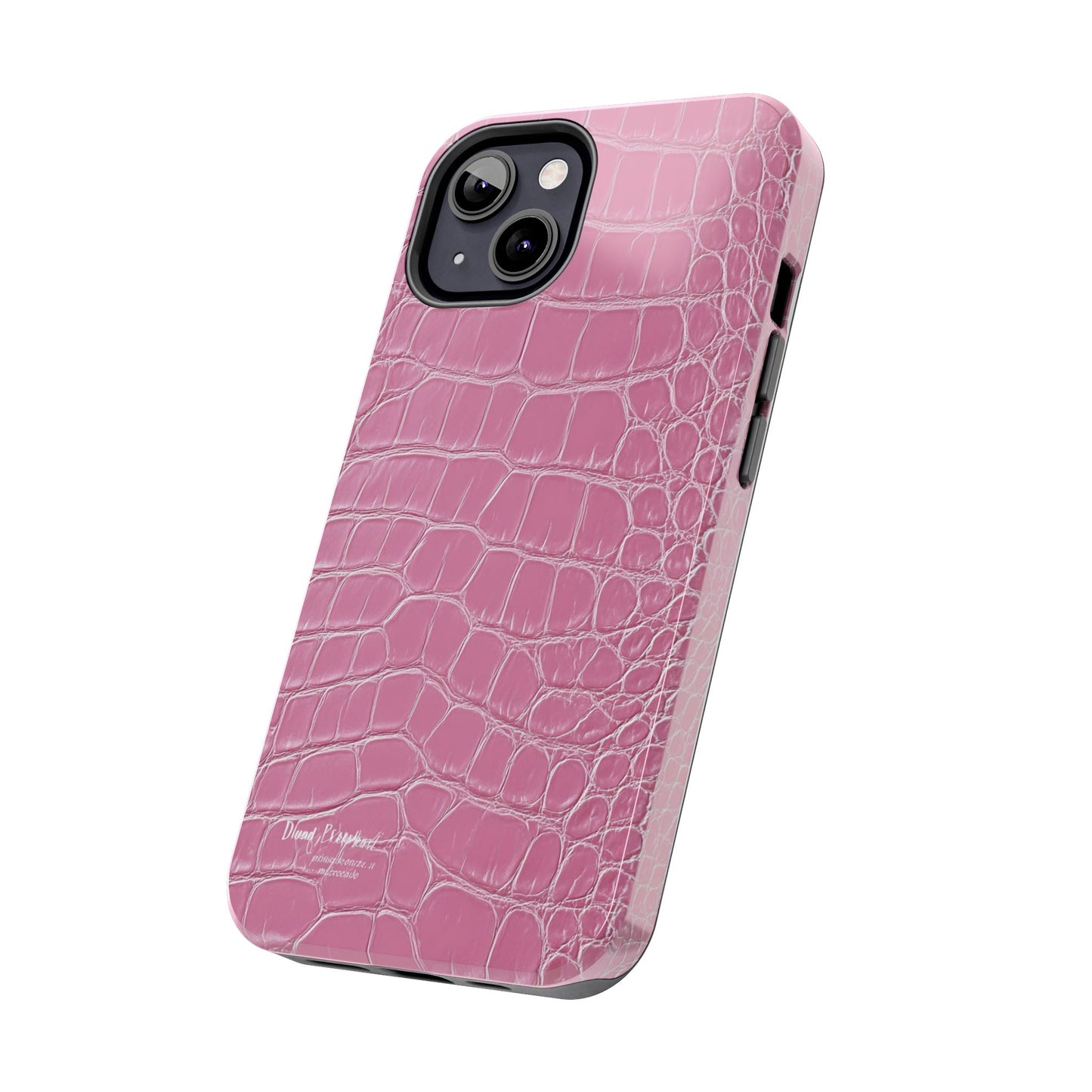 Pink Crocodile Leather