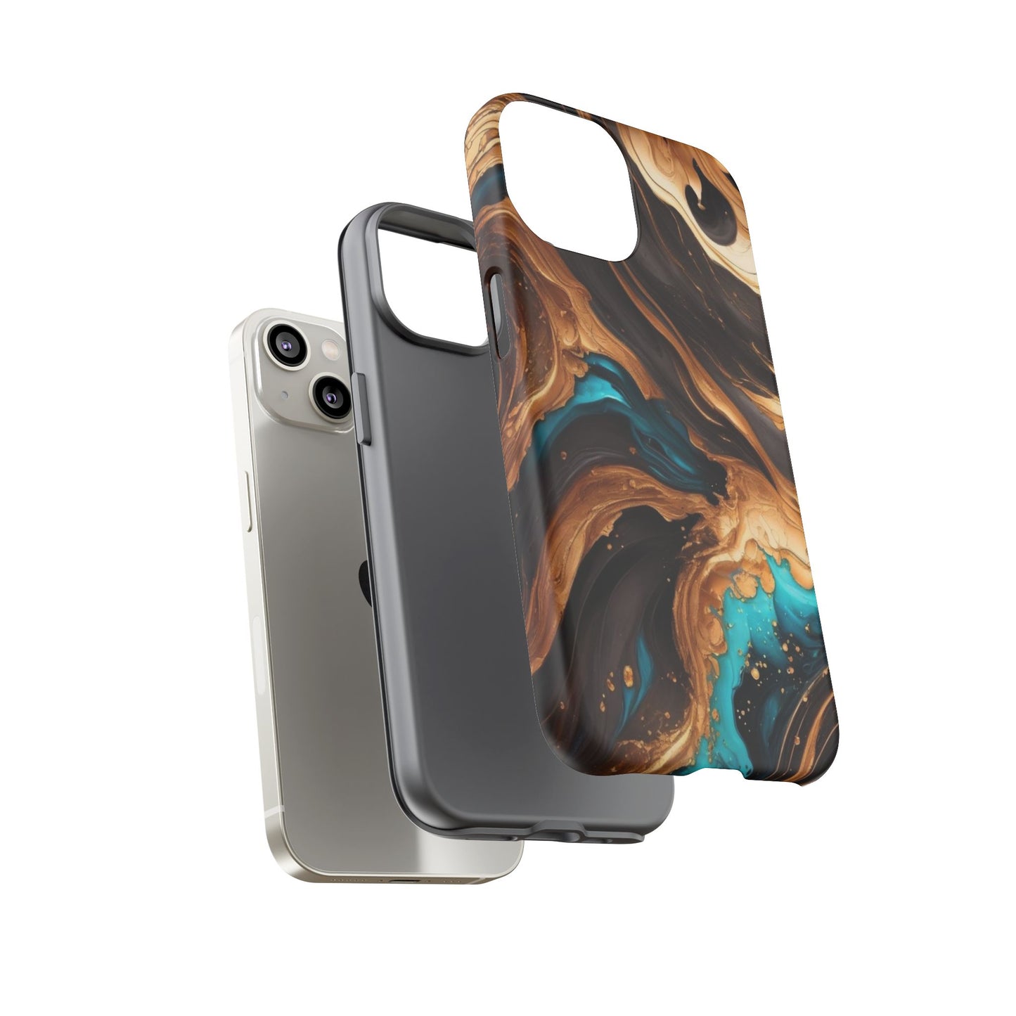 Metallic Swirls (iPhone X - iPhone 17 Pro Max) [TOUGH CASE]