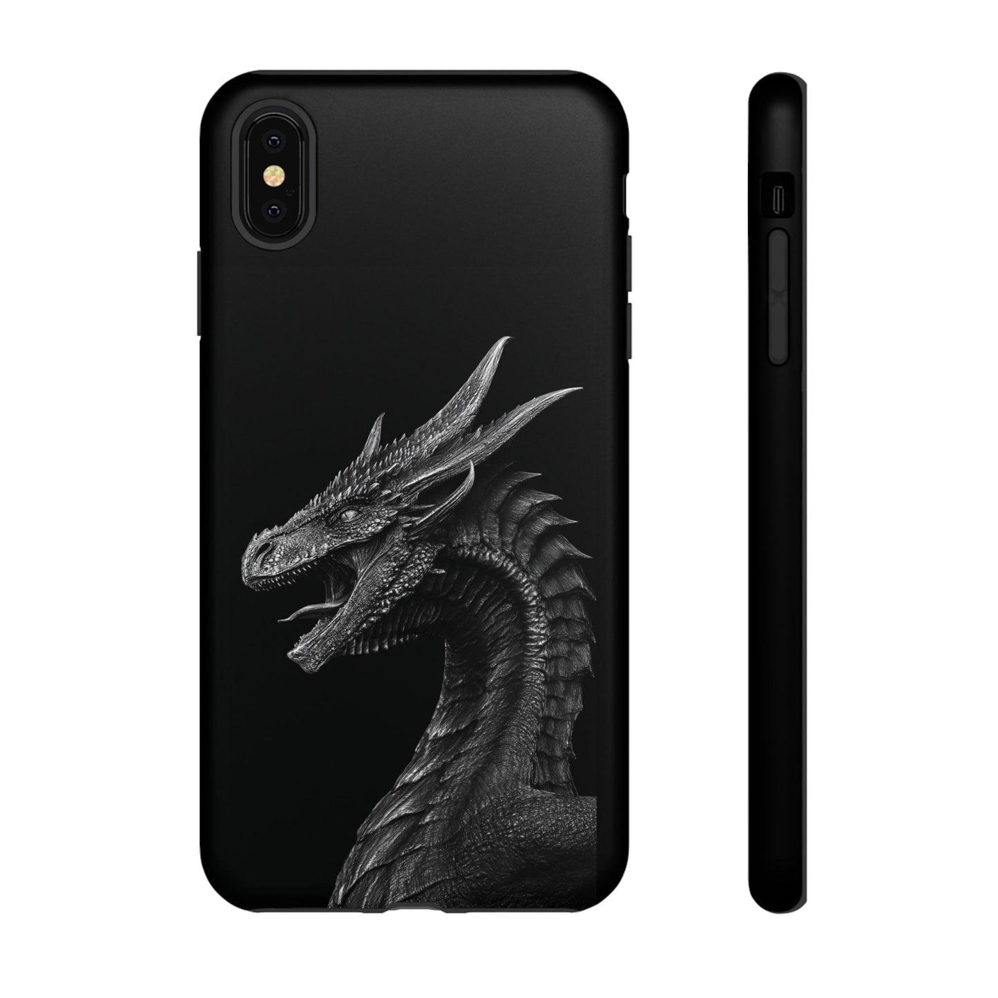 Black & White Dragon (iPhone X - iPhone 17 Pro Max) [TOUGH CASE]