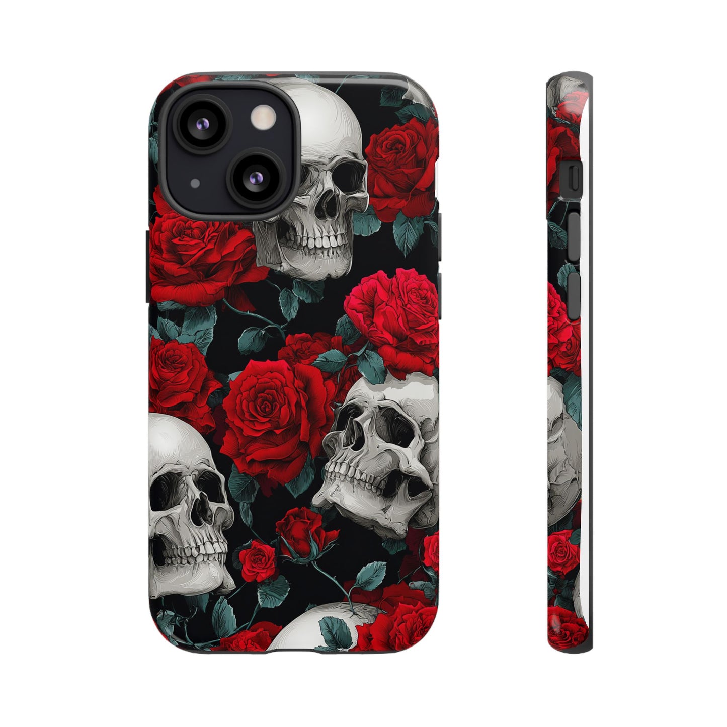 LOW STOCK Skull & Red Roses [TOUGH CASE]