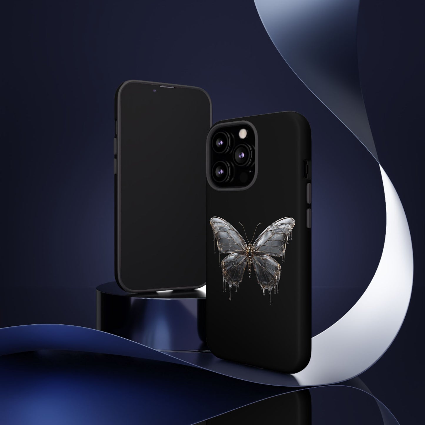 Metallic Butterfly (iPhone X - iPhone 17 Pro Max) [TOUGH CASE]