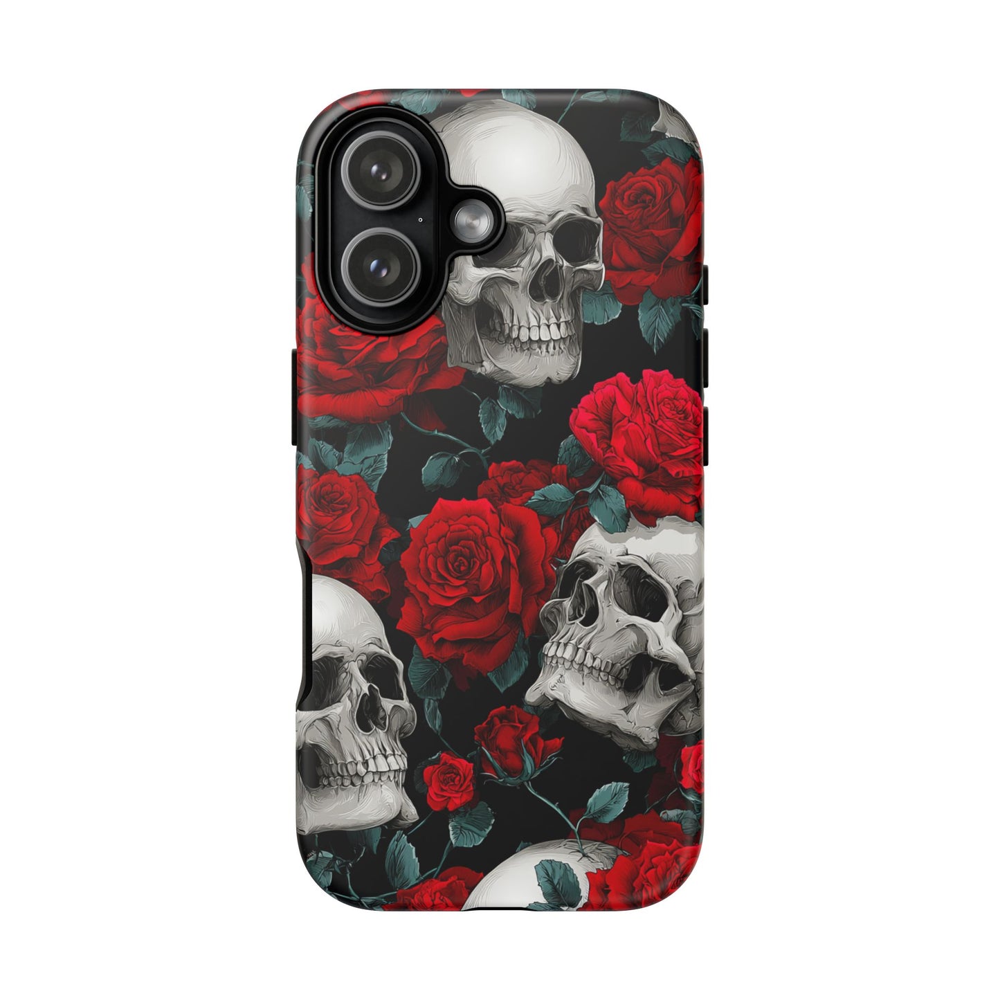 LOW STOCK Skull & Red Roses [TOUGH CASE]